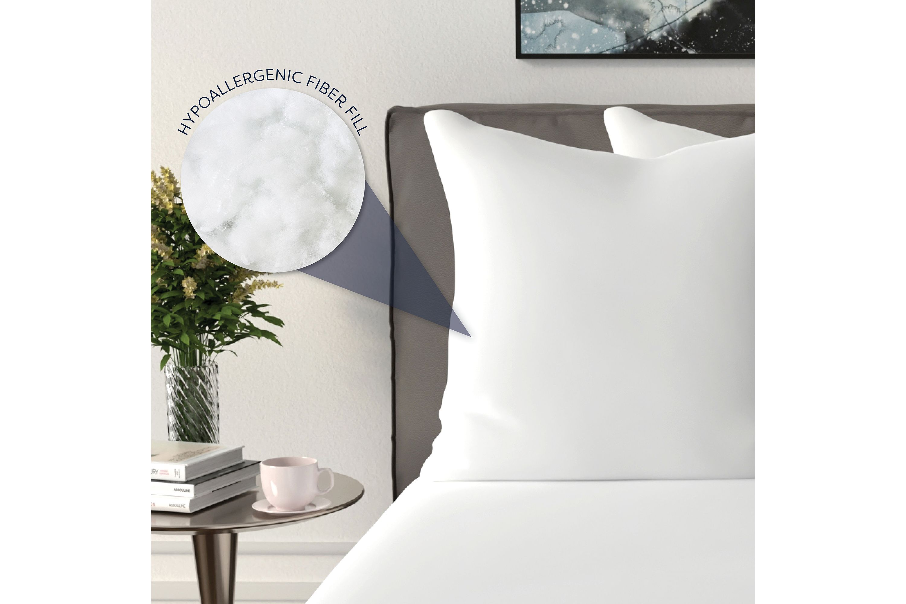 Fiber Filled 27 x 27 Euro Square Pillow Insert - 2 Pack