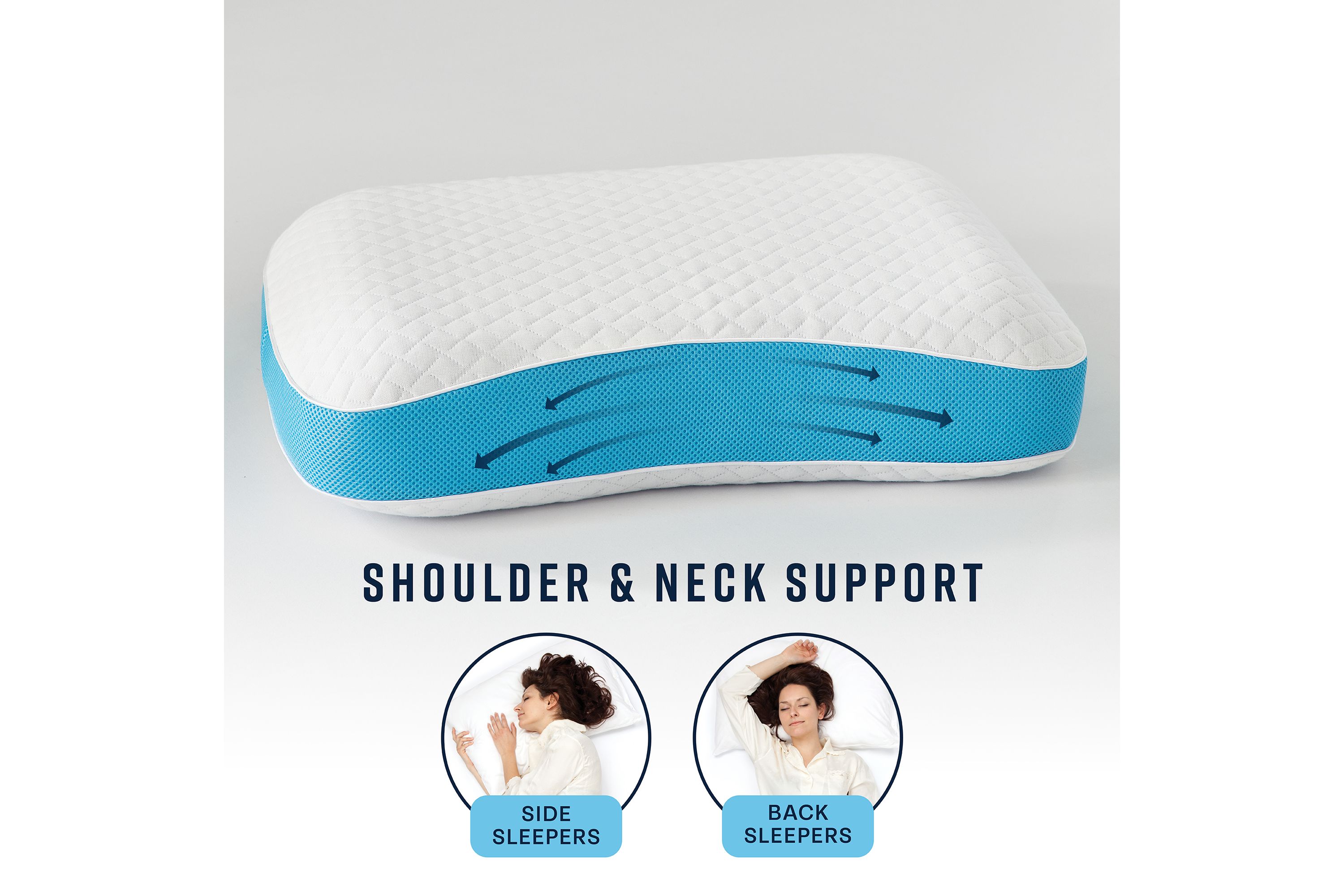 Side and Back Sleeper Gel-Infused Memory Foam Bed Pillow