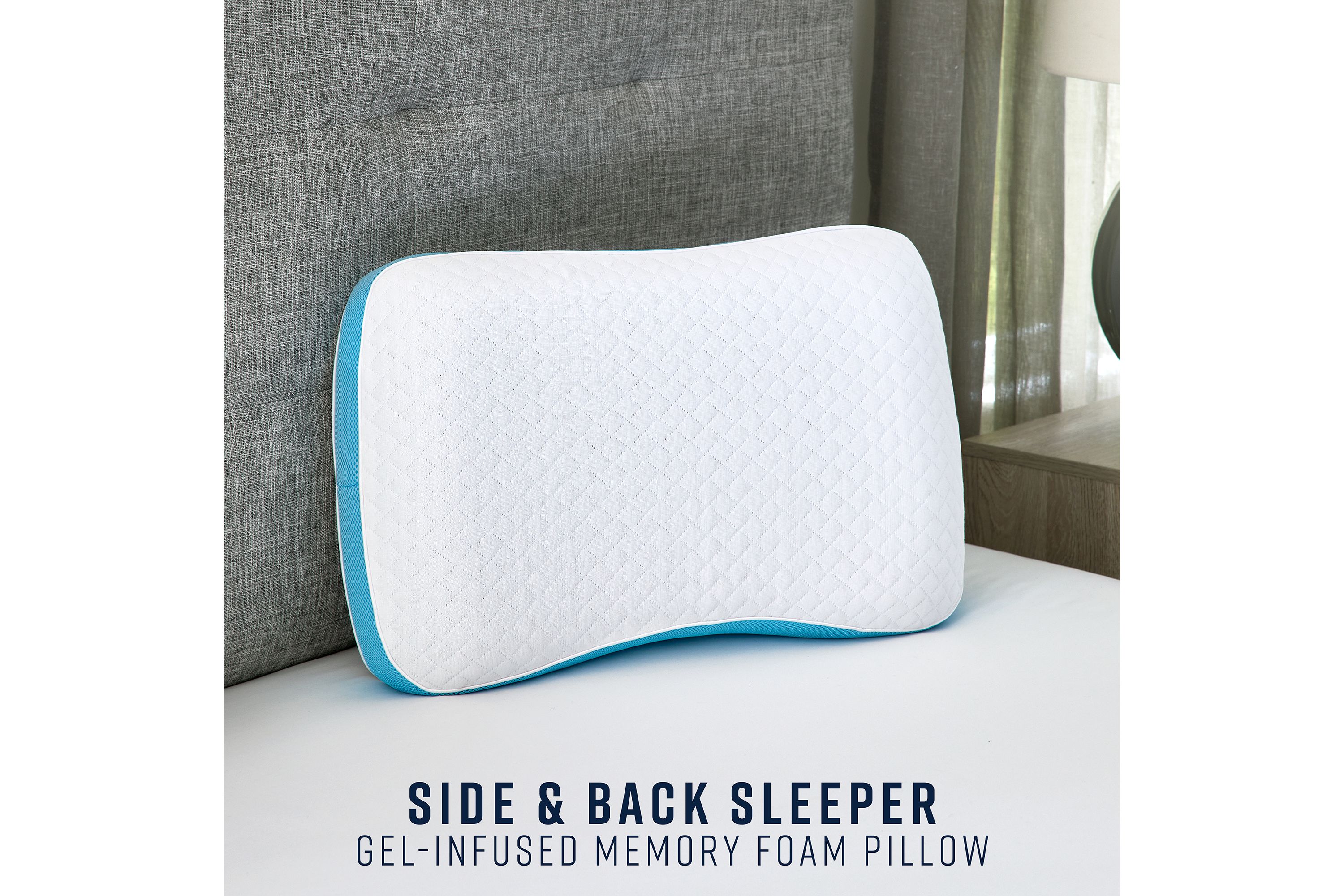Side and Back Sleeper Gel-Infused Memory Foam Bed Pillow