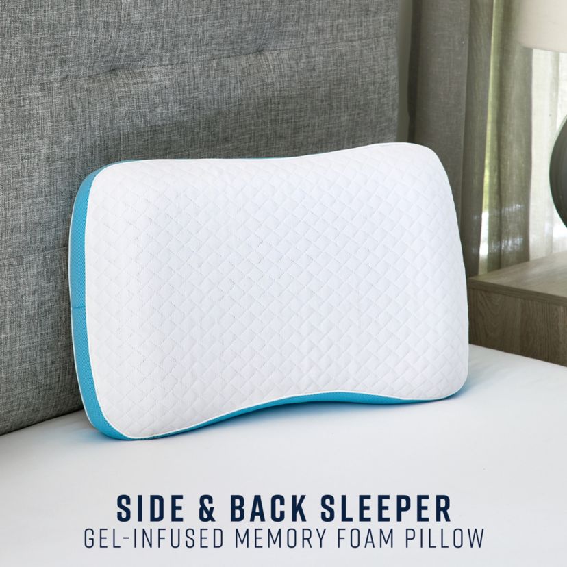 Side and Back Sleeper Gel-Infused Memory Foam Bed Pillow