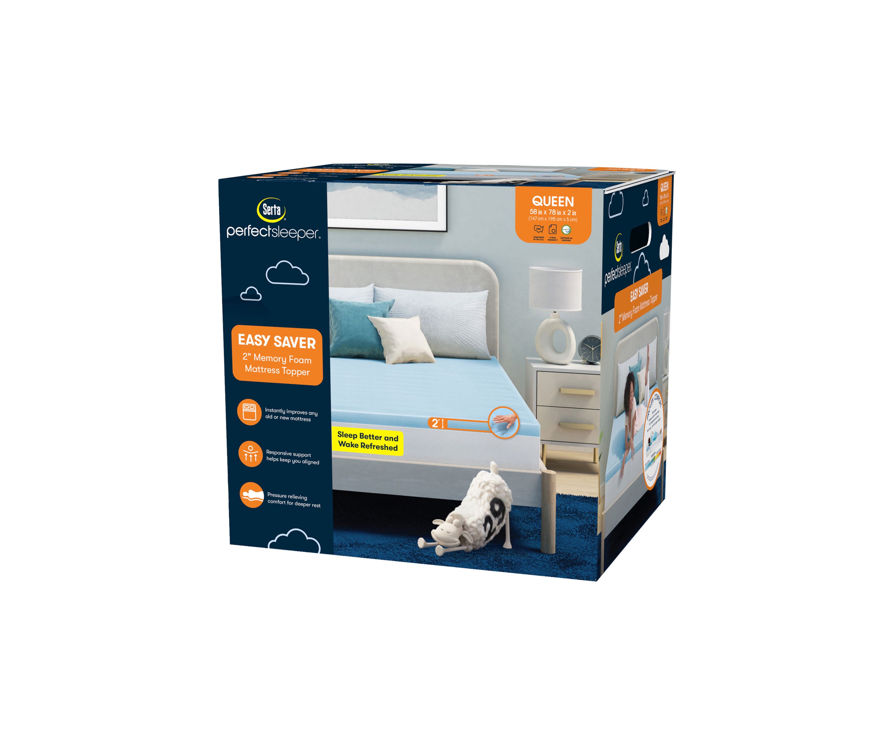Easy Saver 2 Memory Foam Mattress Topper