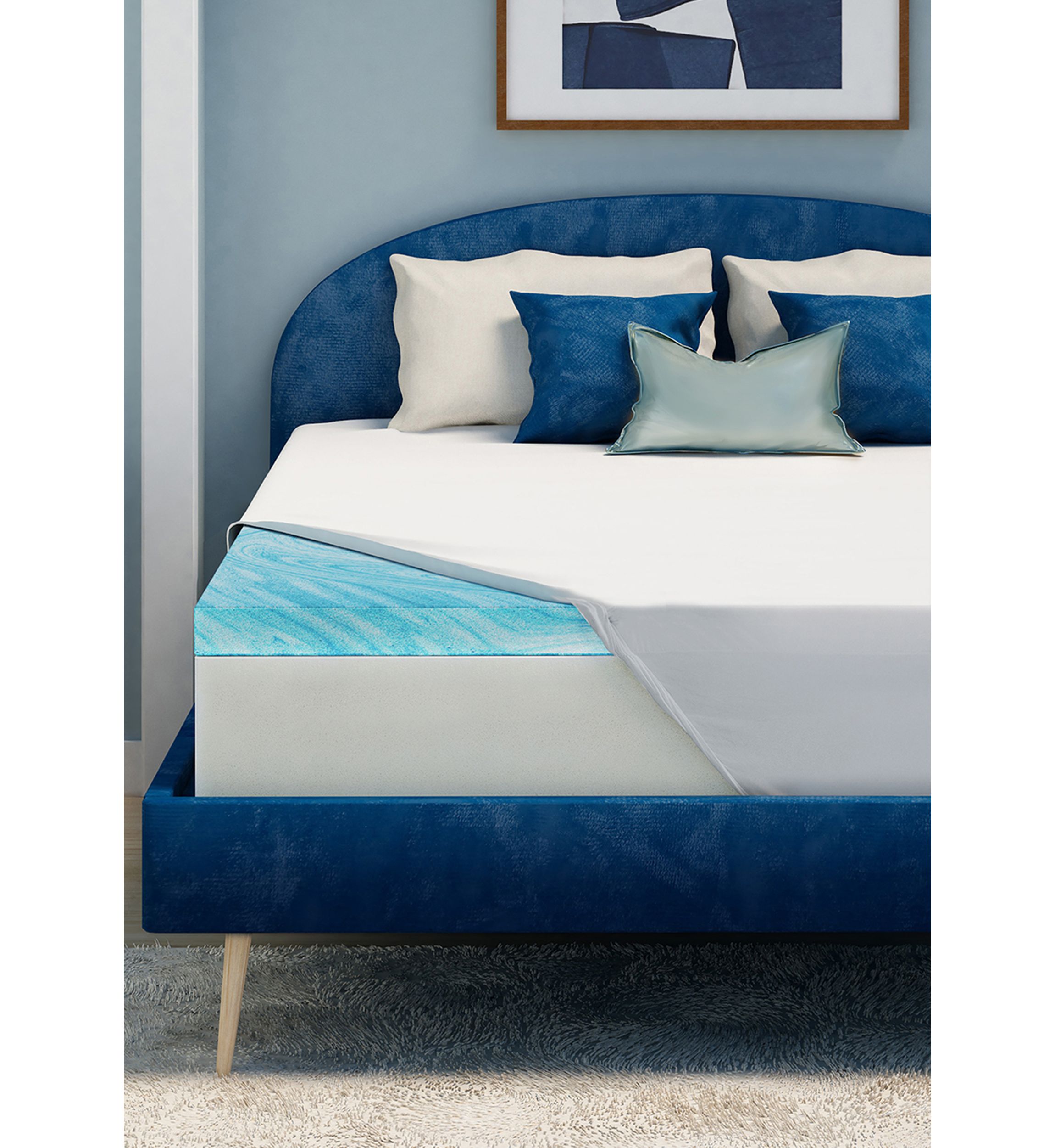 DuoCool 3" Memory Foam Mattress Topper