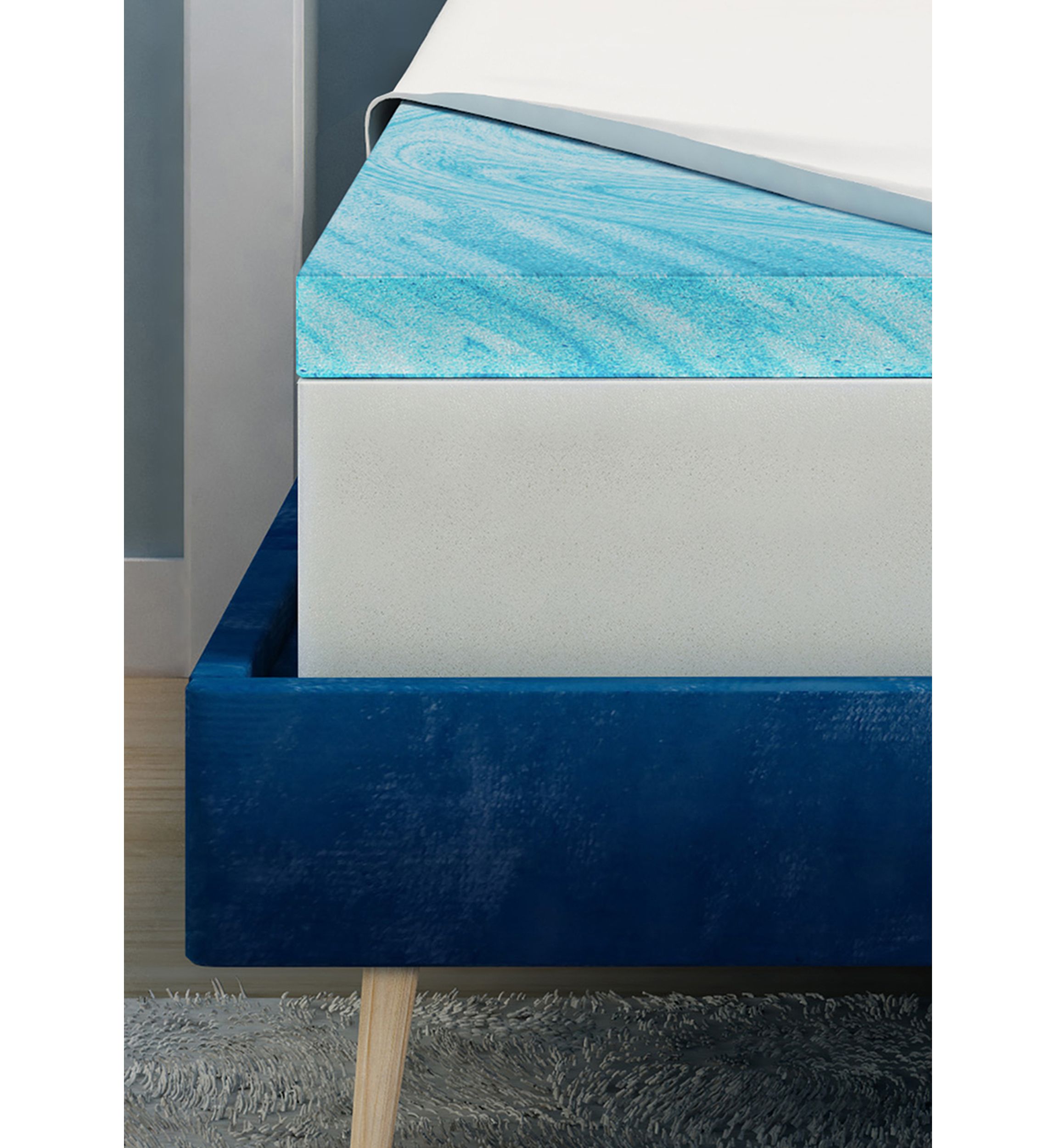 DuoCool 3" Memory Foam Mattress Topper