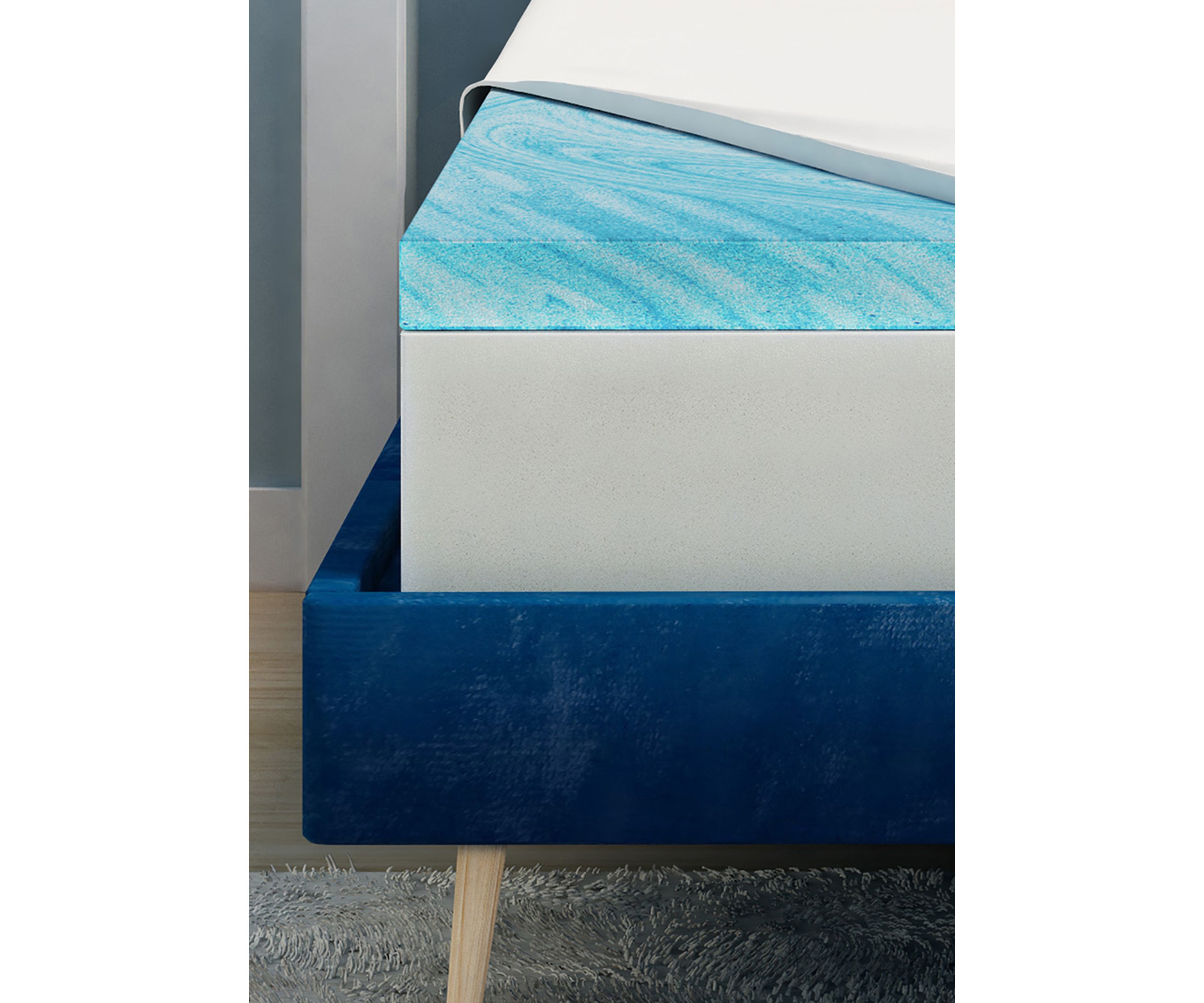 DuoCool 3" Memory Foam Mattress Topper