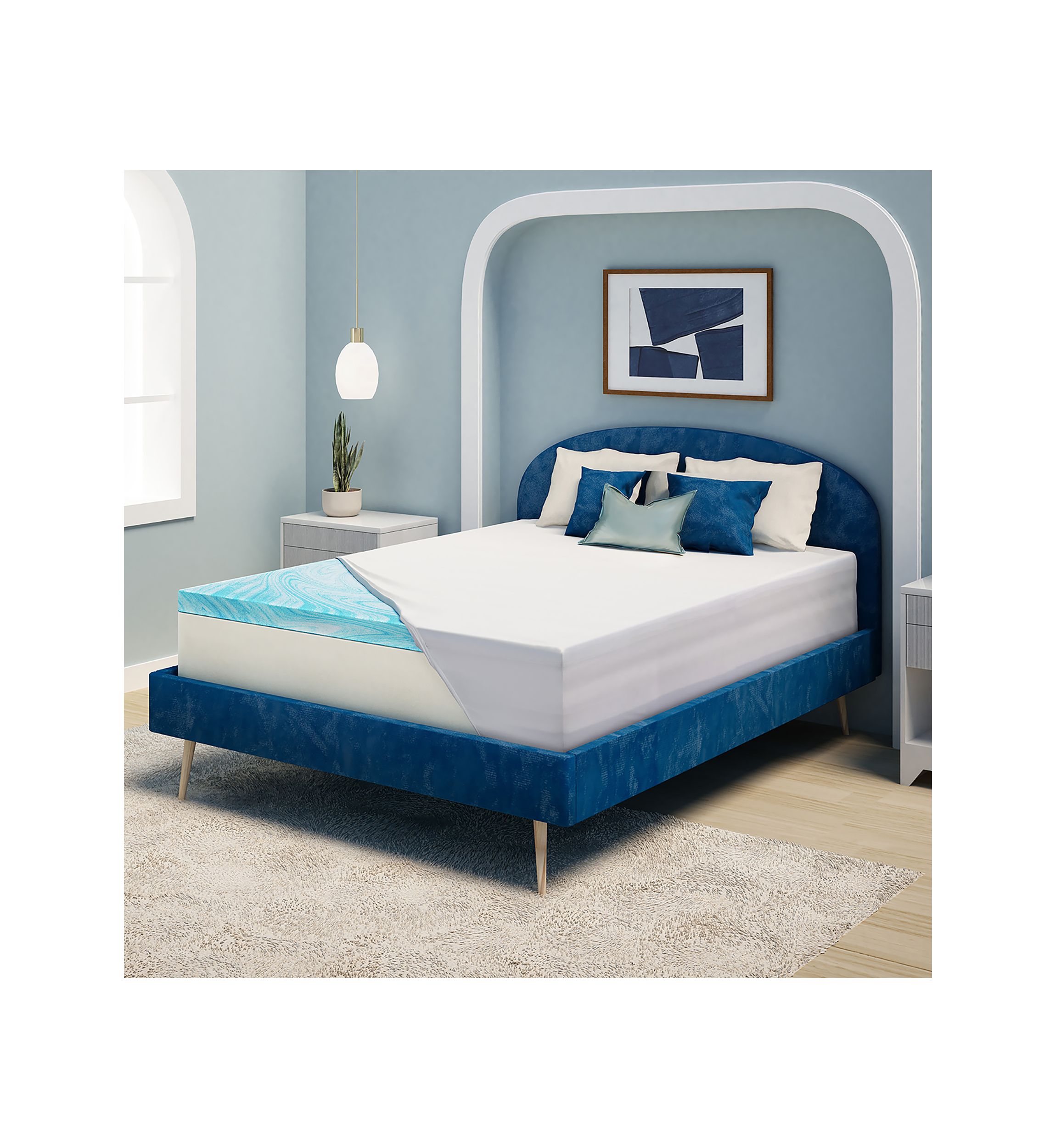 DuoCool 3" Memory Foam Mattress Topper