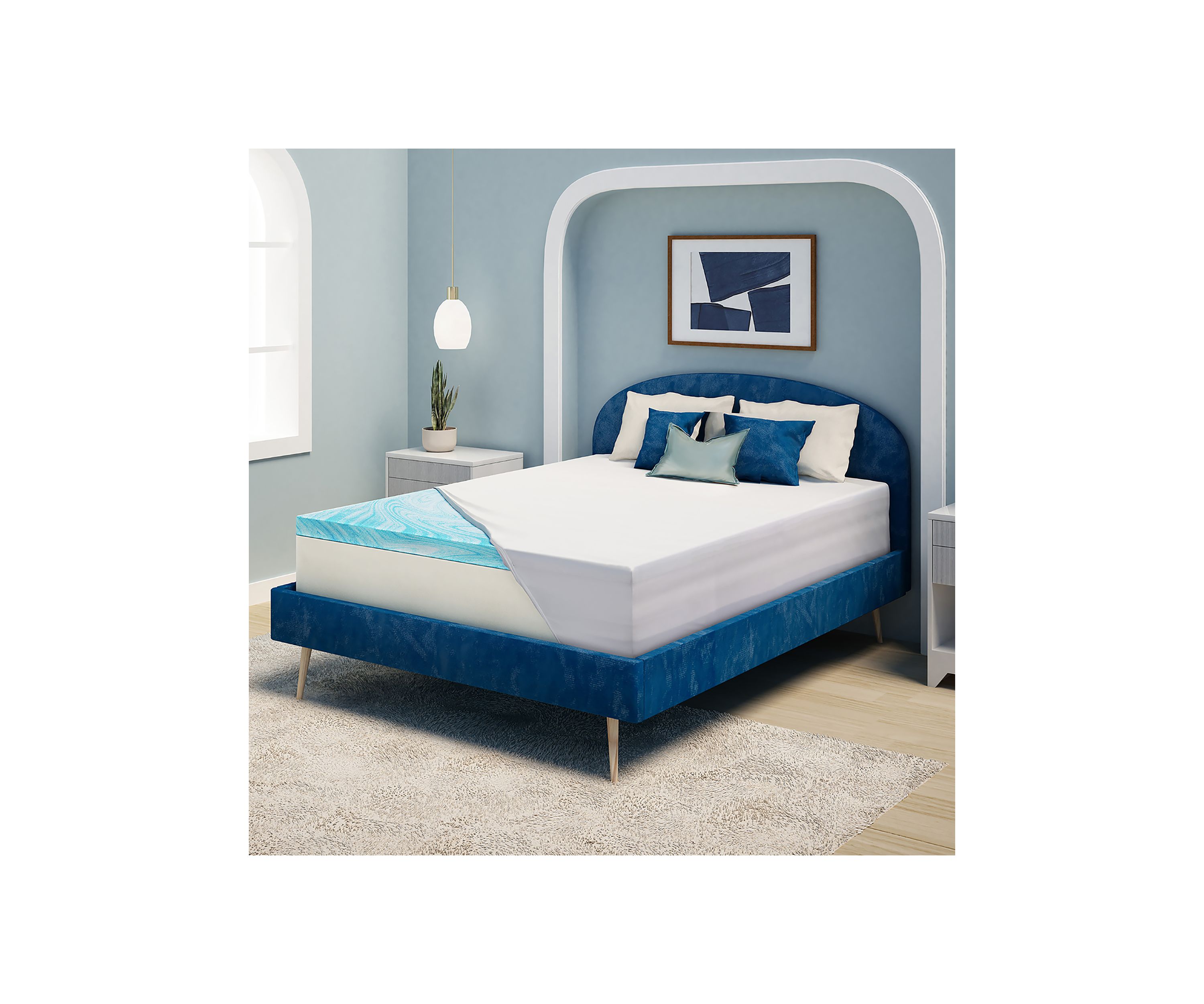 DuoCool 3" Memory Foam Mattress Topper
