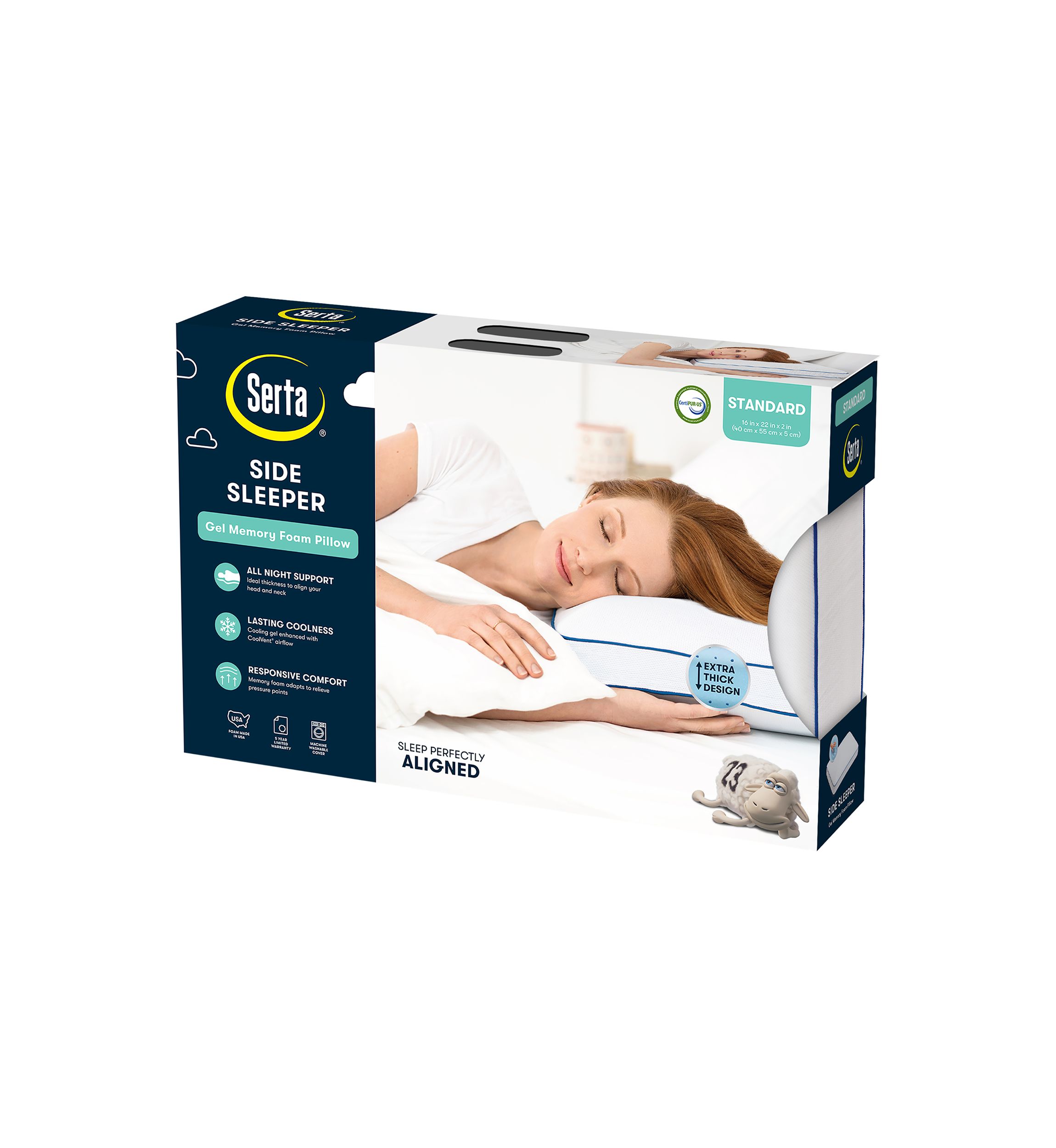 Side Sleeper Gel Memory Foam Pillow