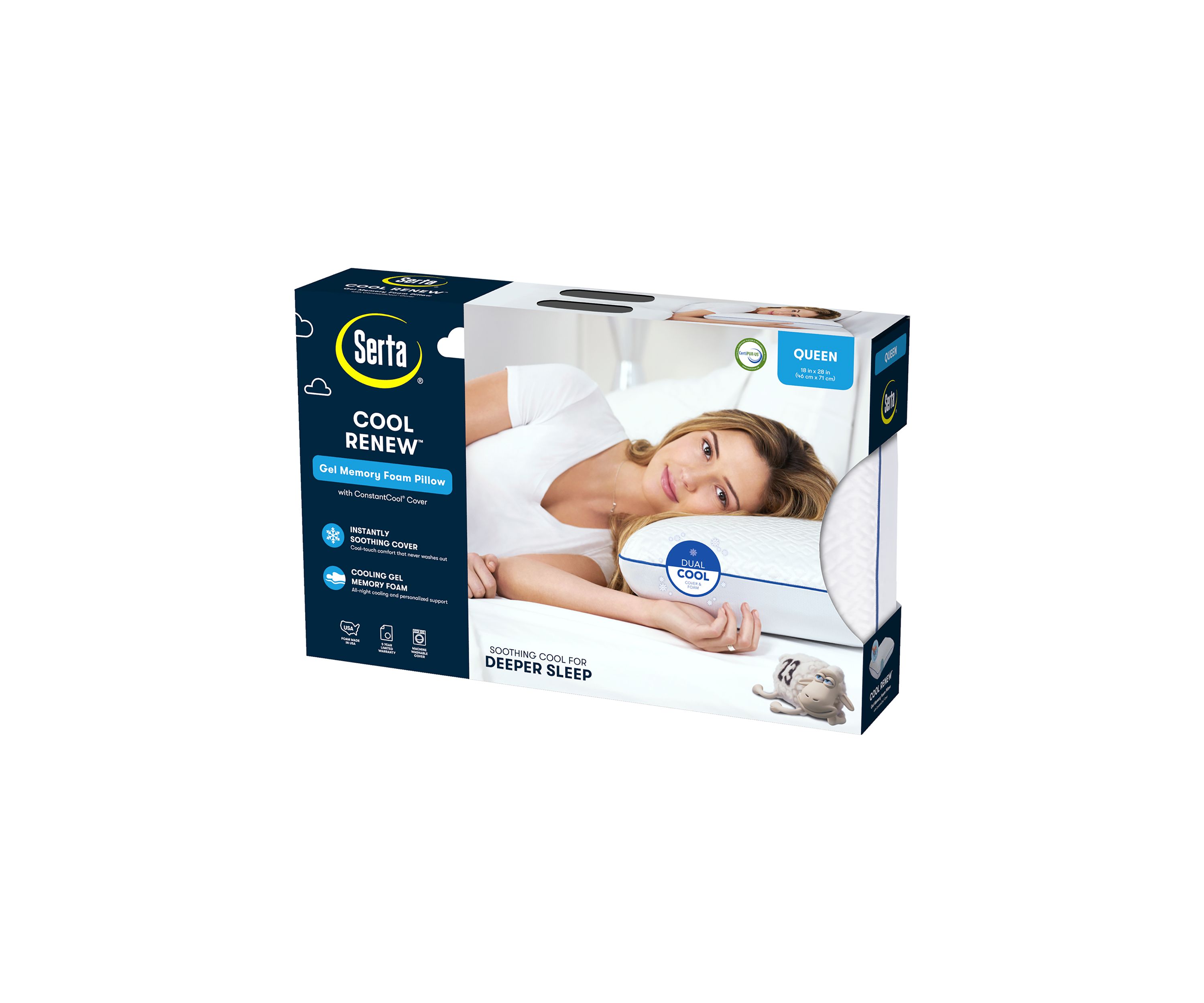 Cool Renew Gel Memory Foam Pillow