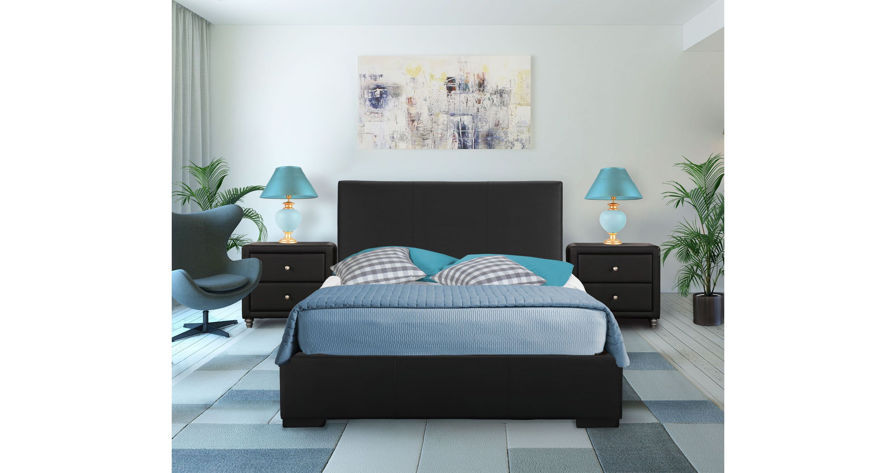 Hindes Upholstered Bed with Nightstand(s)