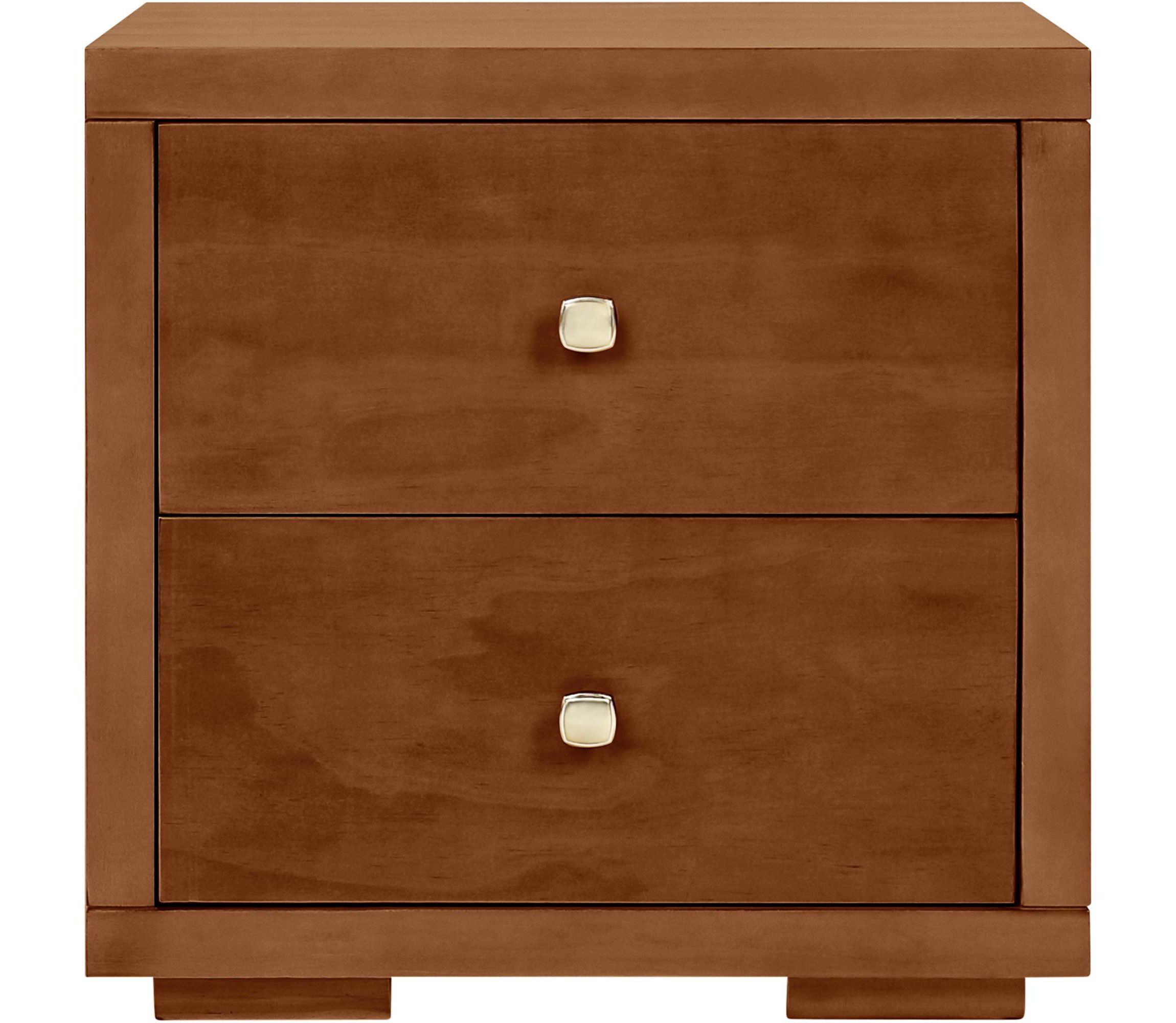 2 Drawer Wood Nightstand