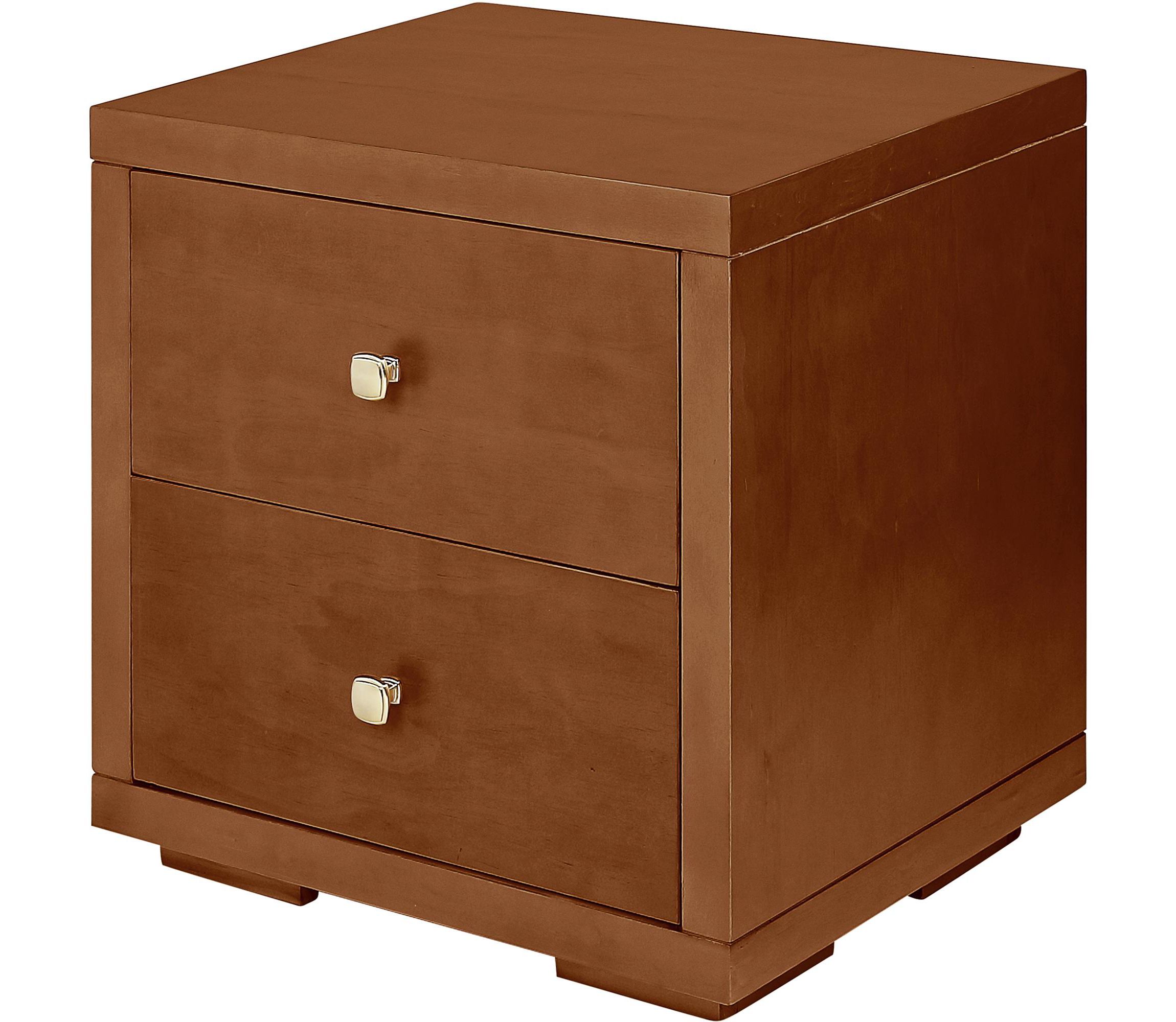 2 Drawer Wood Nightstand