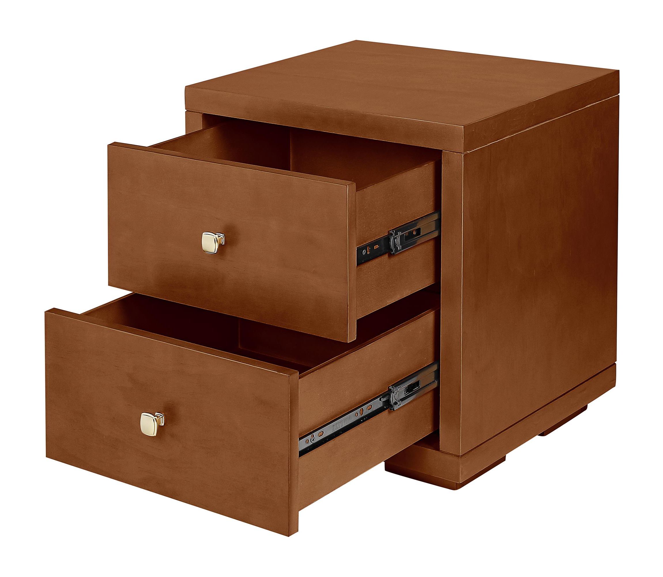 2 Drawer Wood Nightstand