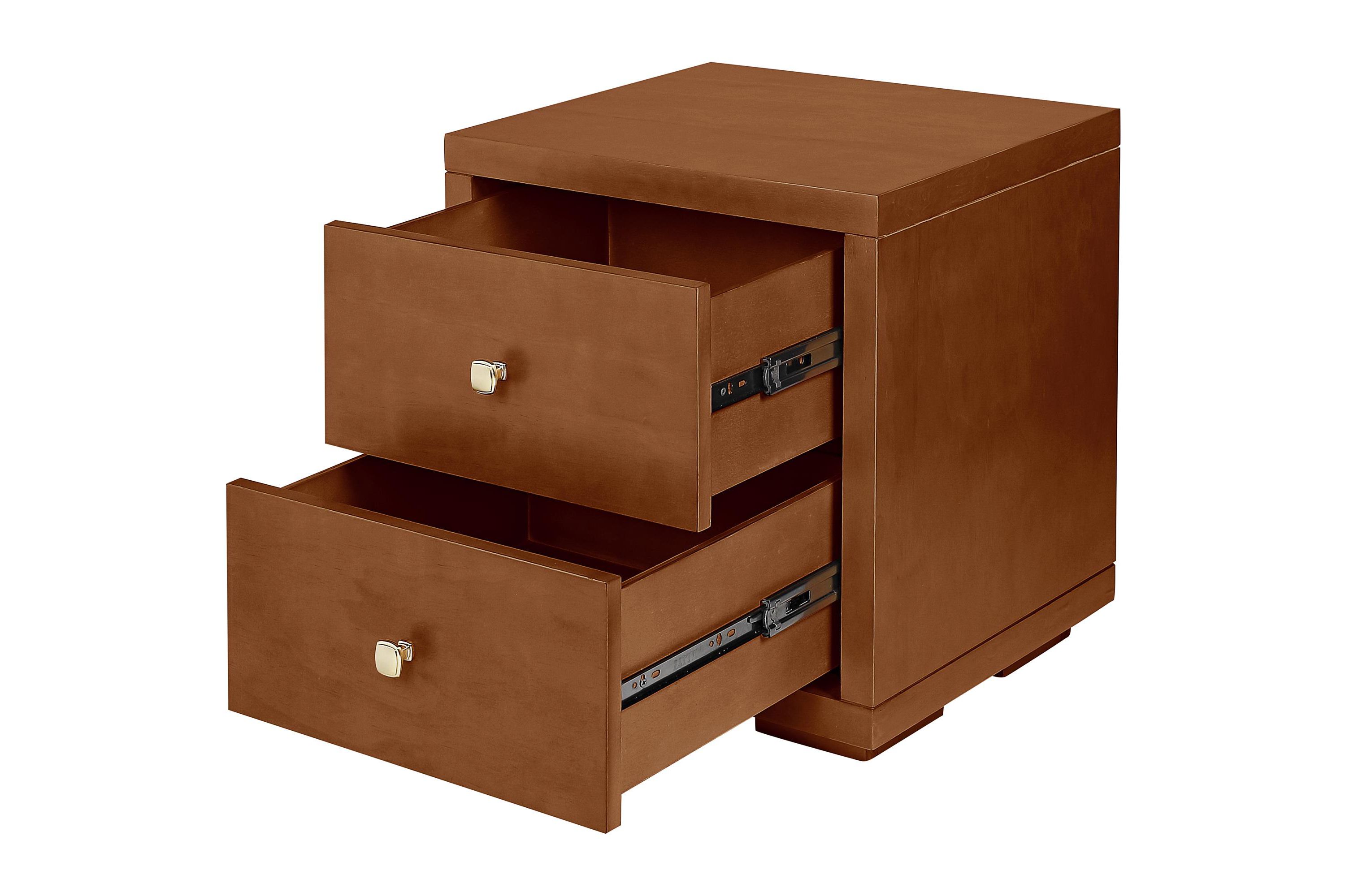 2 Drawer Wood Nightstand