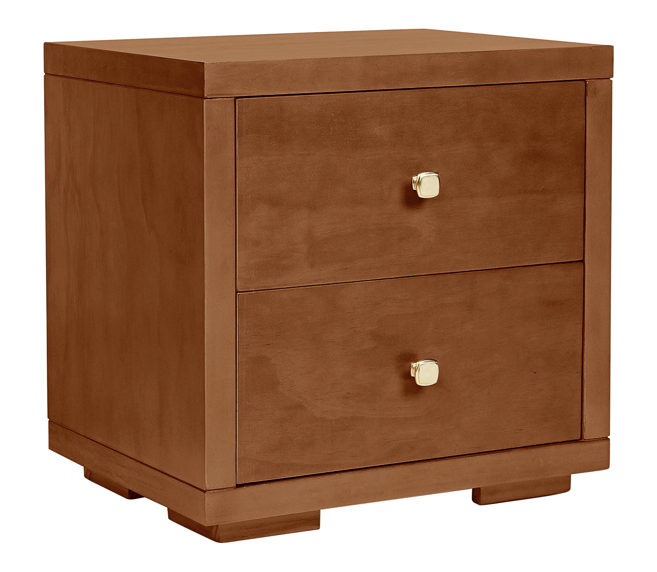 2 Drawer Wood Nightstand