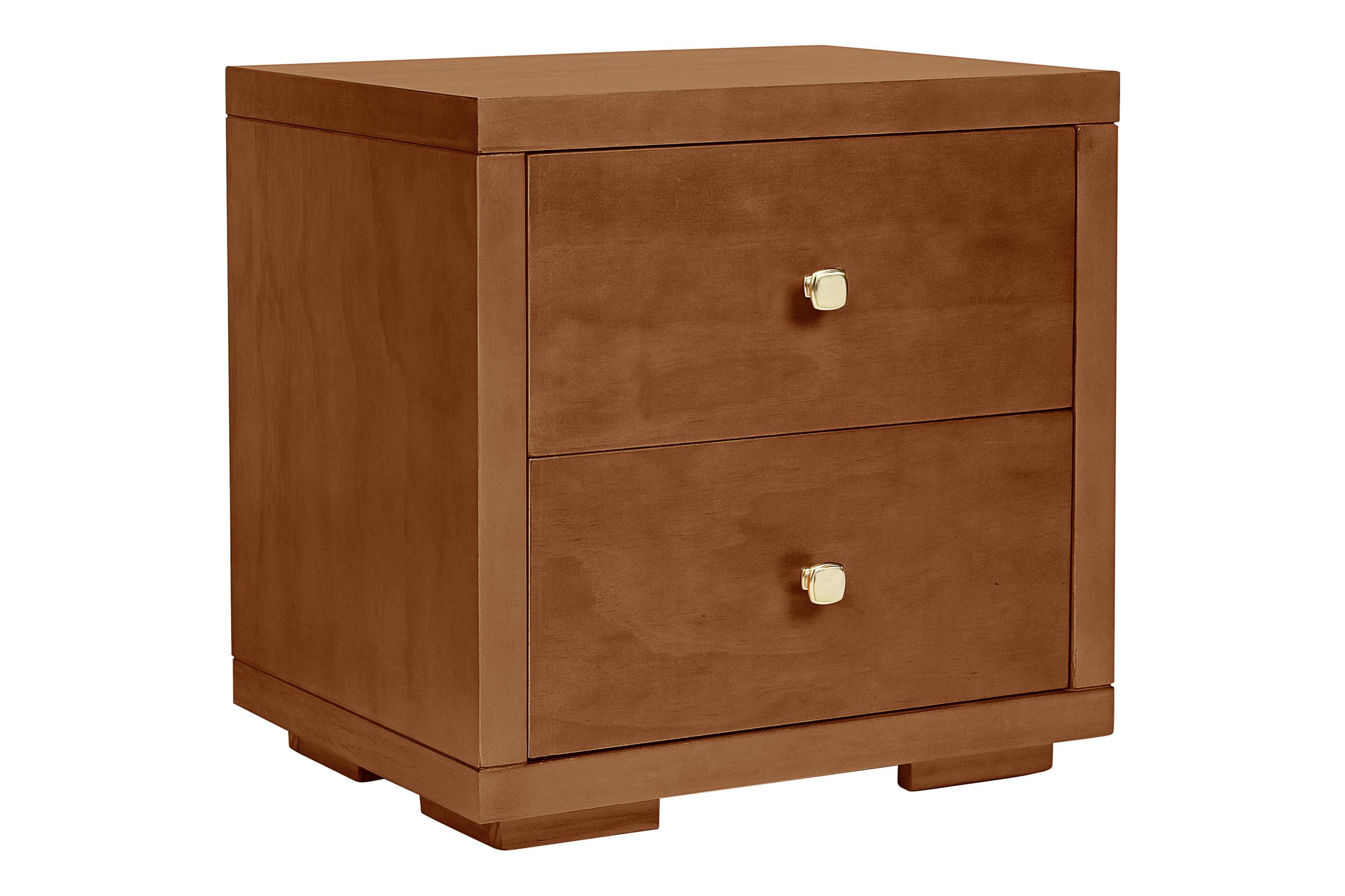 2 Drawer Wood Nightstand