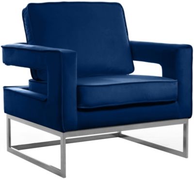 Meridian Furniture Noah Accent Chair, Navy Blue