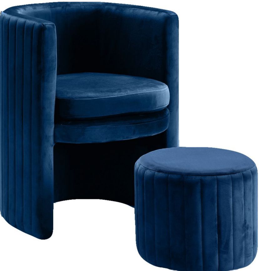 Selena Accent Chair Ottoman Set