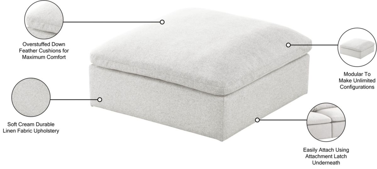 Serene Comfort Modular Ottoman