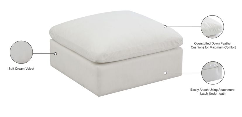 Plush Standard Comfort Modular Ottoman