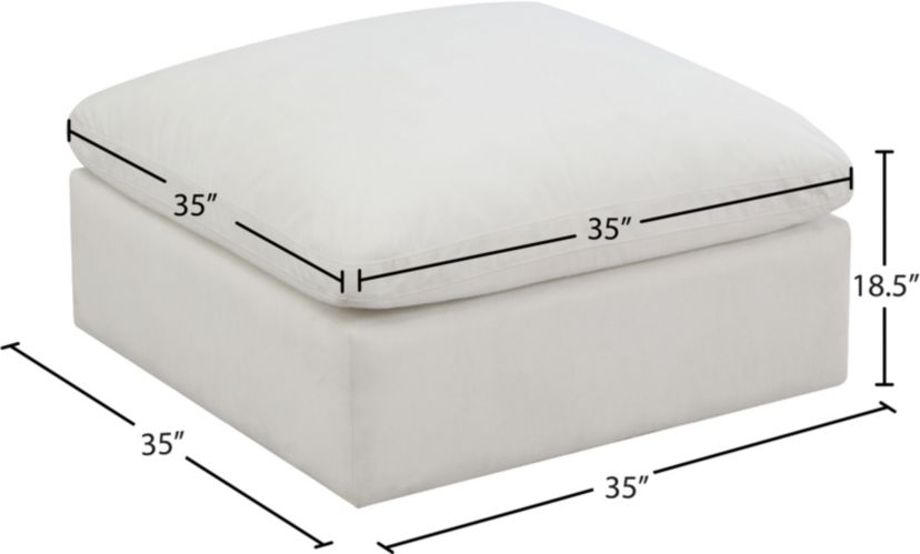 Plush Standard Comfort Modular Ottoman