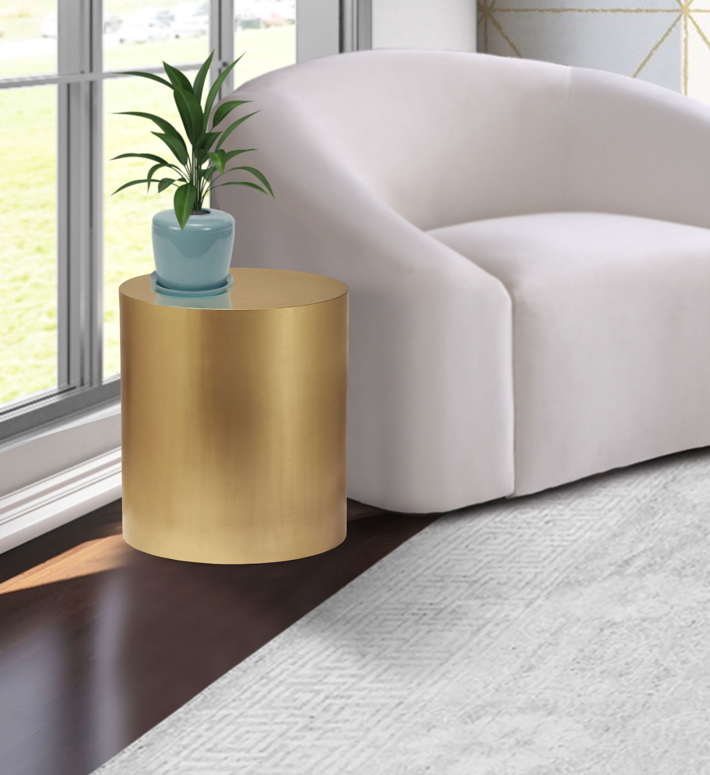 Cylinder End Table