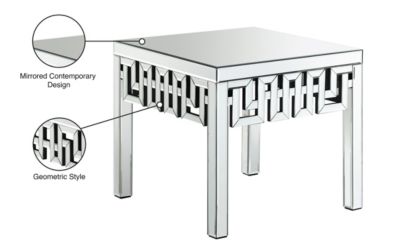 Aria Mirrored End Table