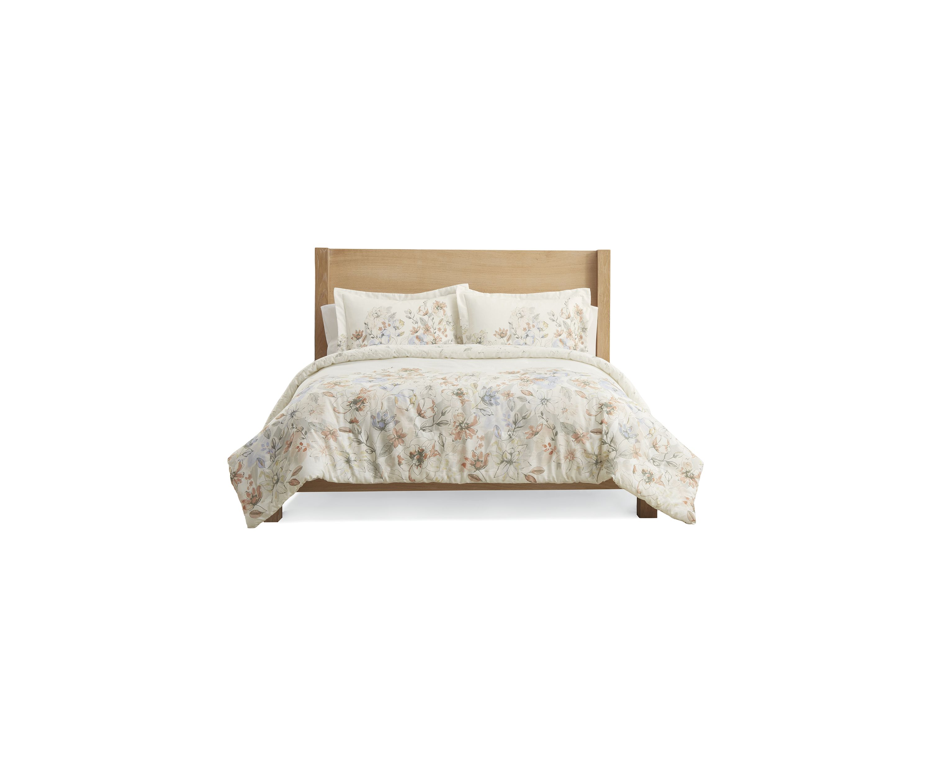 Falling Floral 3 Piece Comforter Set