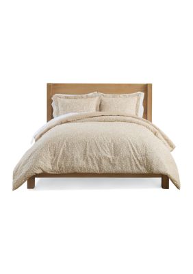 Crown & Ivy Dot Print Three Piece Comforter Set