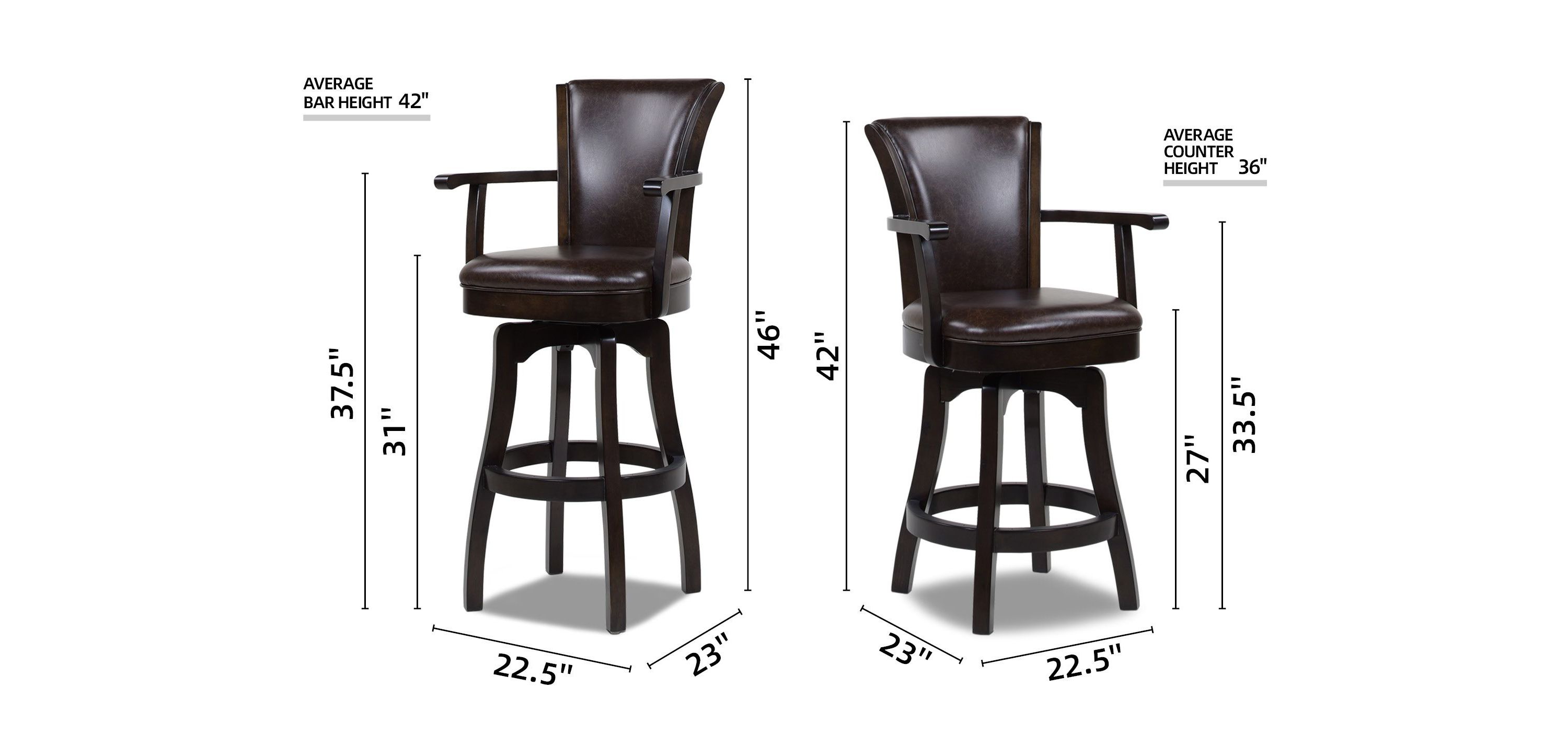 Williams 27” Swivel Counter Height Bar Stool