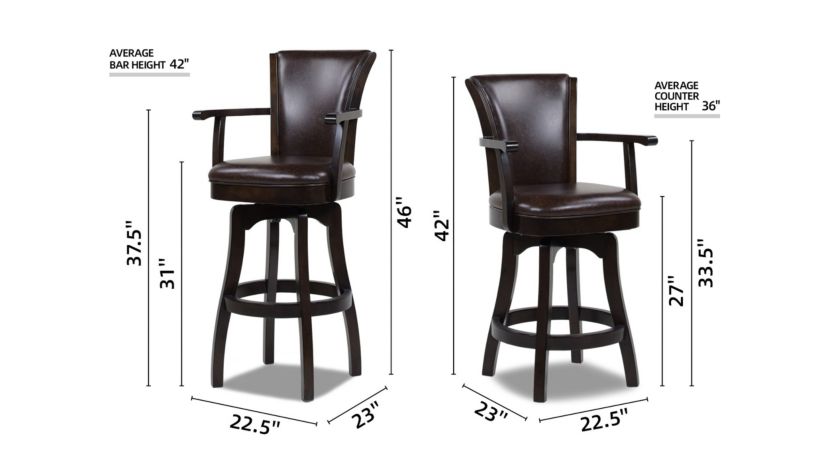 Williams 27” Swivel Counter Height Bar Stool