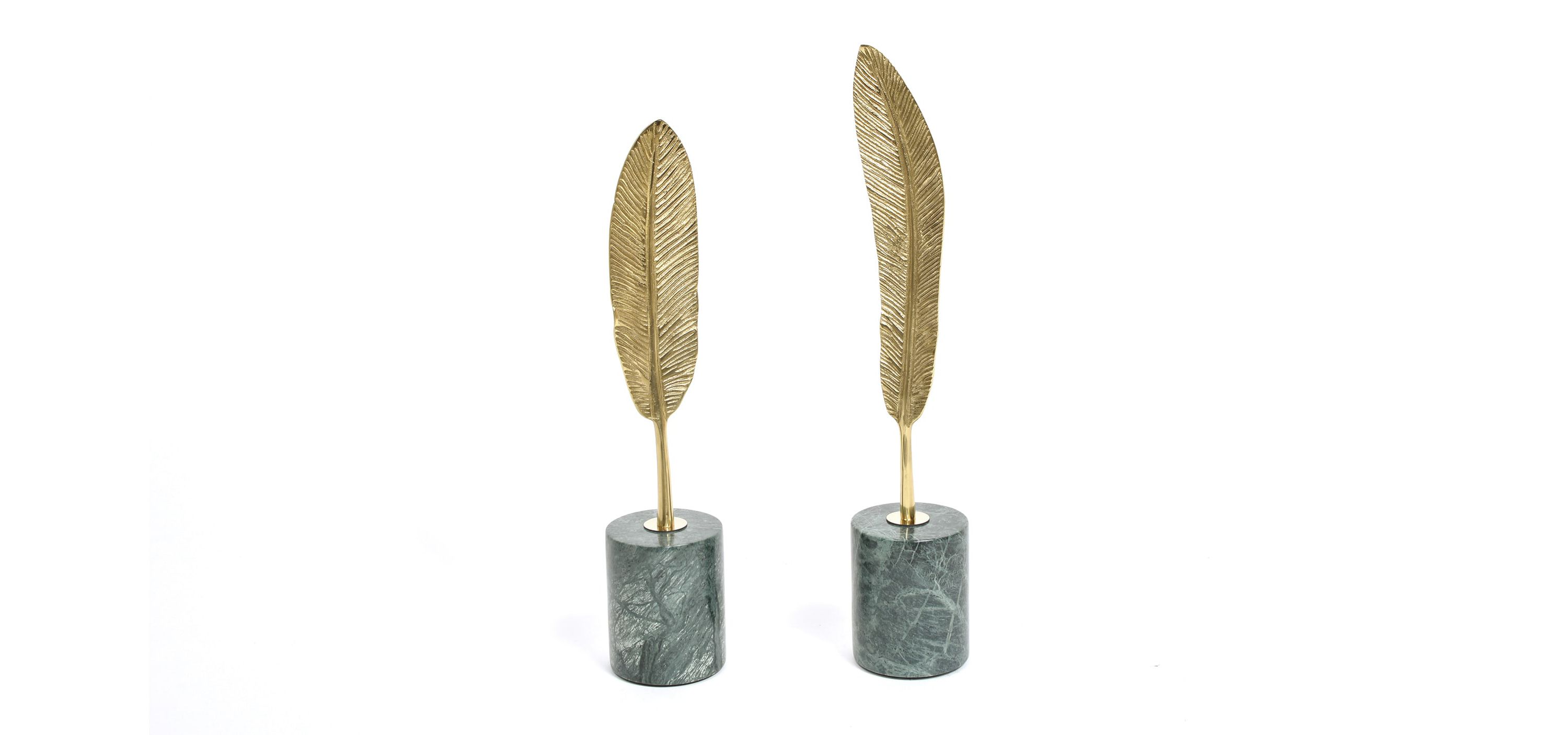 Flight Feathers Decorative Object, Set of 2