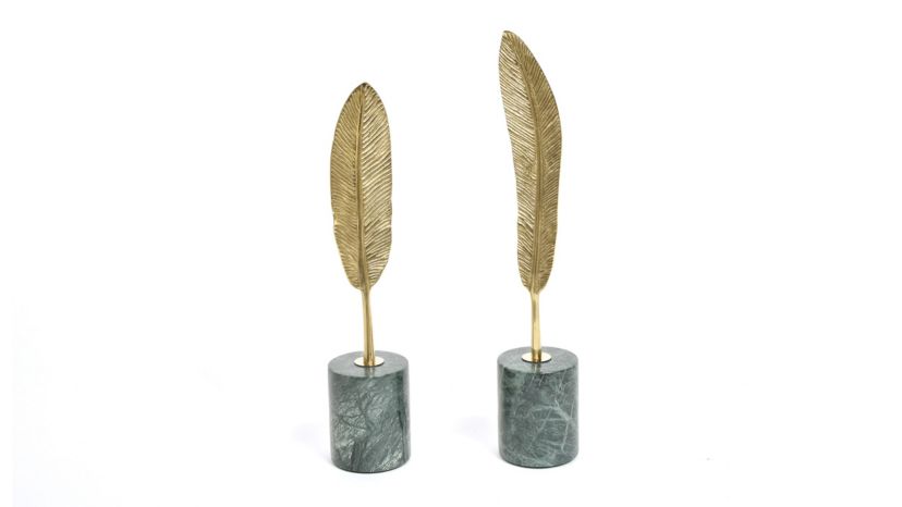 Flight Feathers Decorative Object, Set of 2