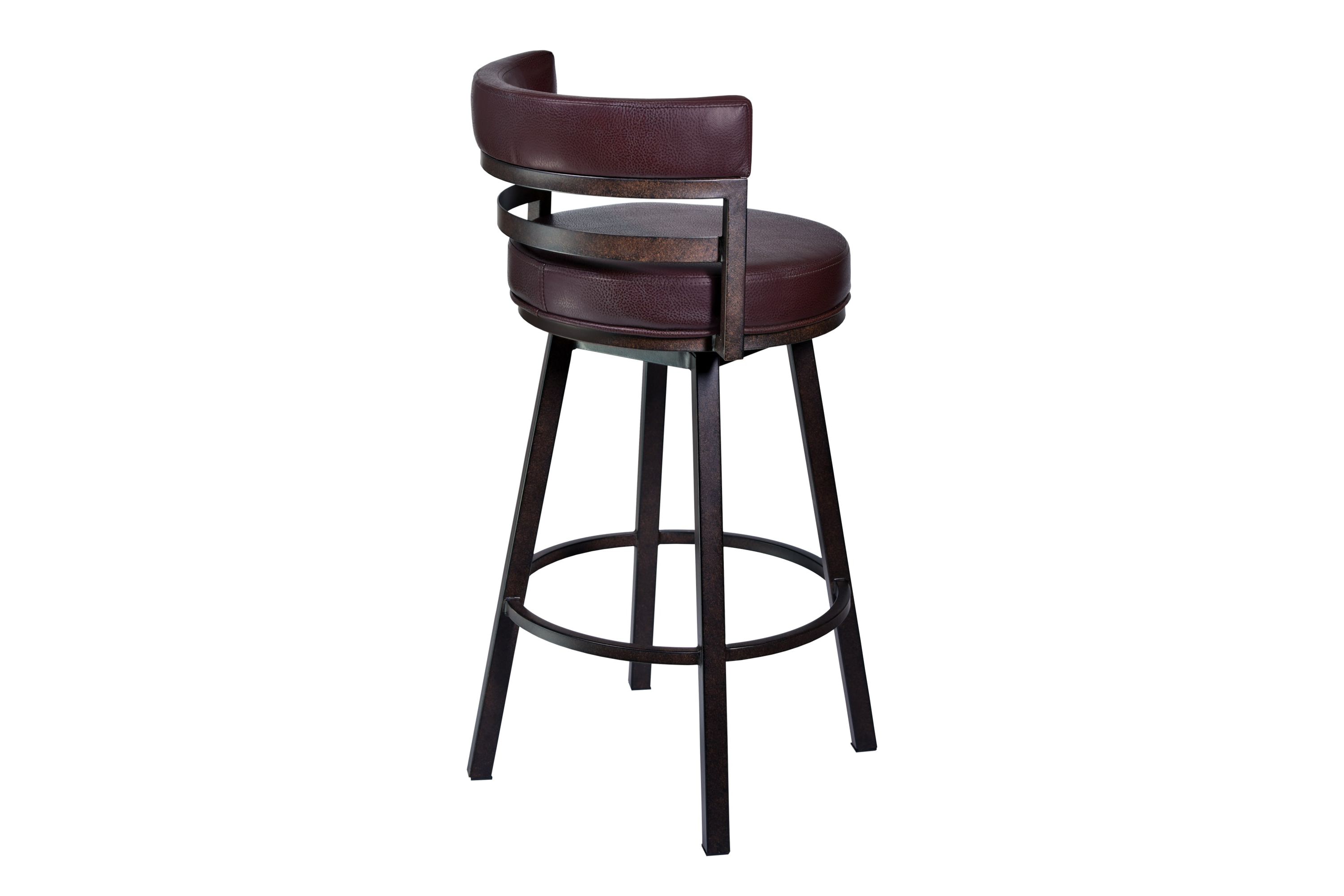 Titana 30" Barstool in Auburn Bay finish with Brown Pu upholstery