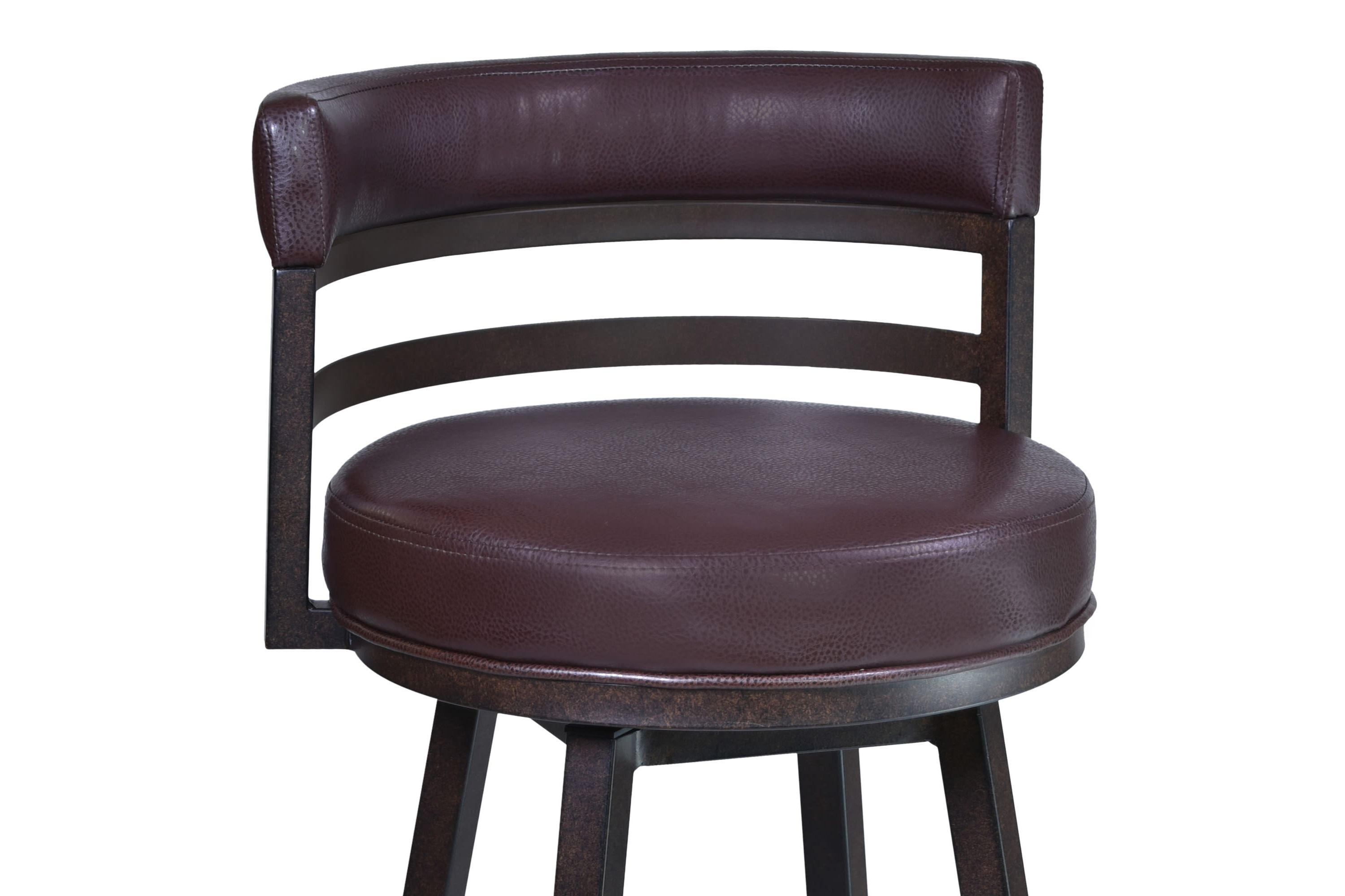 Titana 30" Barstool in Auburn Bay finish with Brown Pu upholstery
