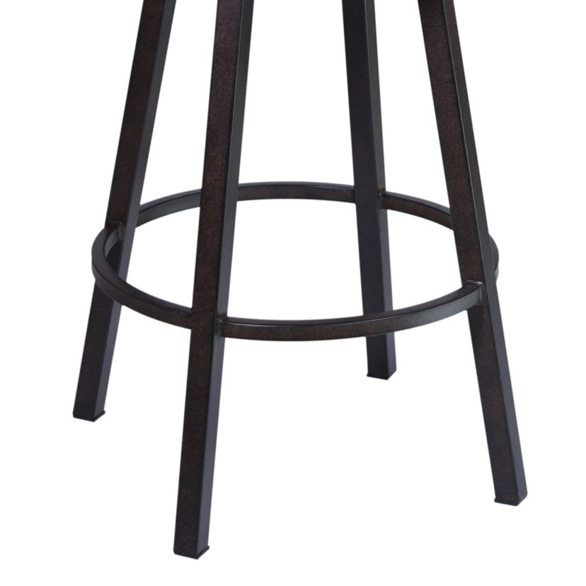 Titana 30" Barstool in Auburn Bay finish with Brown Pu upholstery