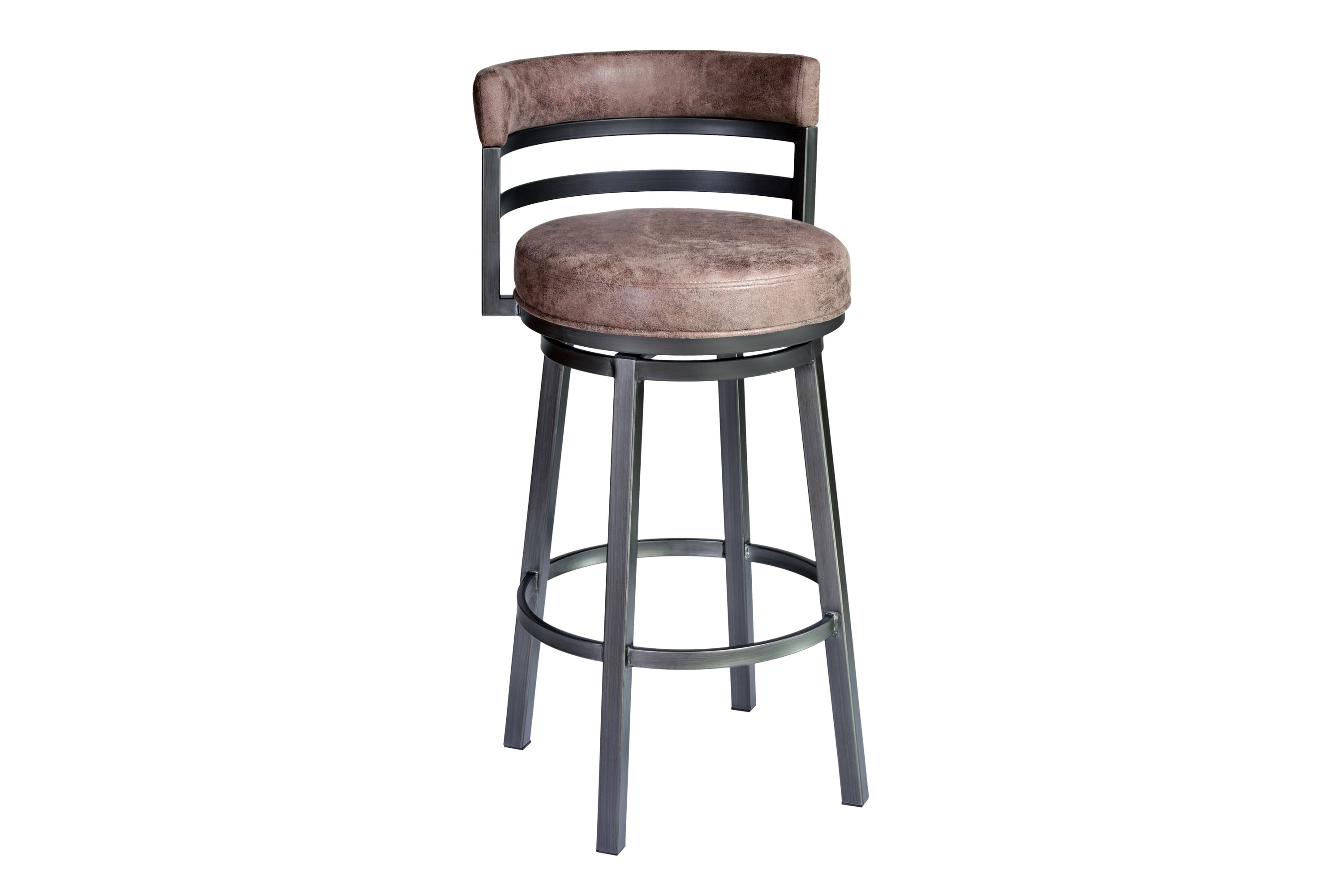 Titana 26" Barstool in Mineral finish with Bandero Tobacco upholstery