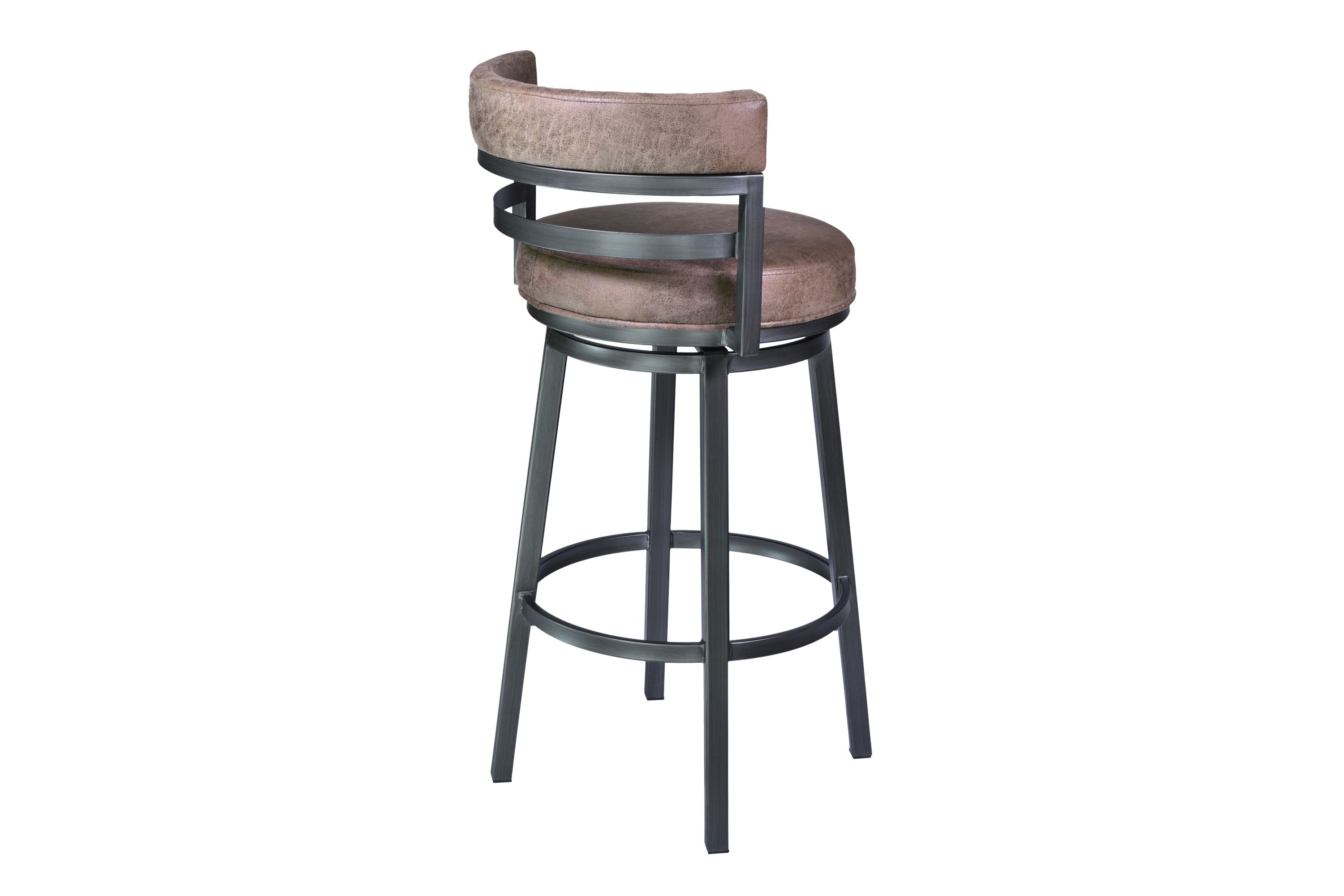 Titana 26" Barstool in Mineral finish with Bandero Tobacco upholstery