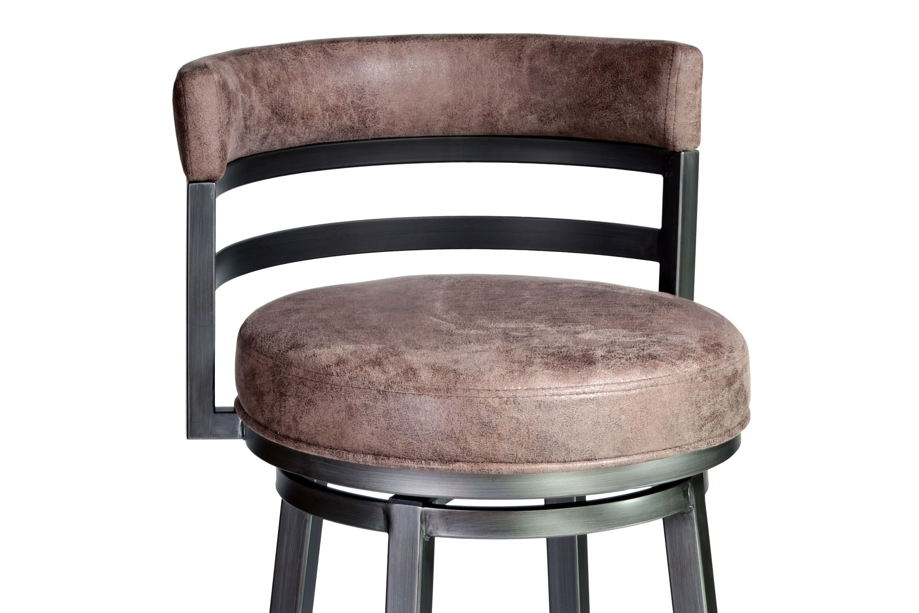 Titana 26" Barstool in Mineral finish with Bandero Tobacco upholstery