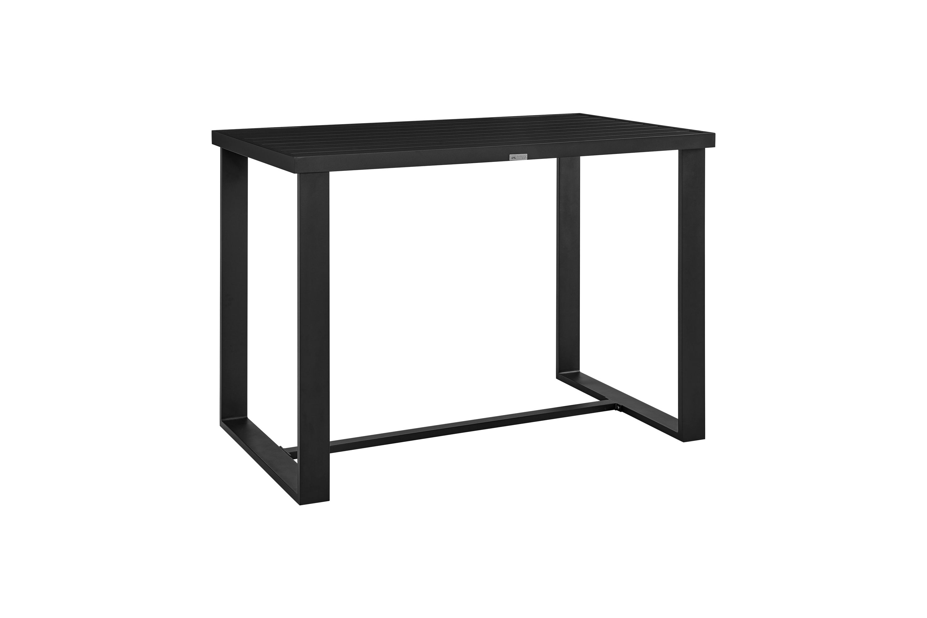 Felicia Outdoor Patio Counter Height Dining Table in Black Aluminum