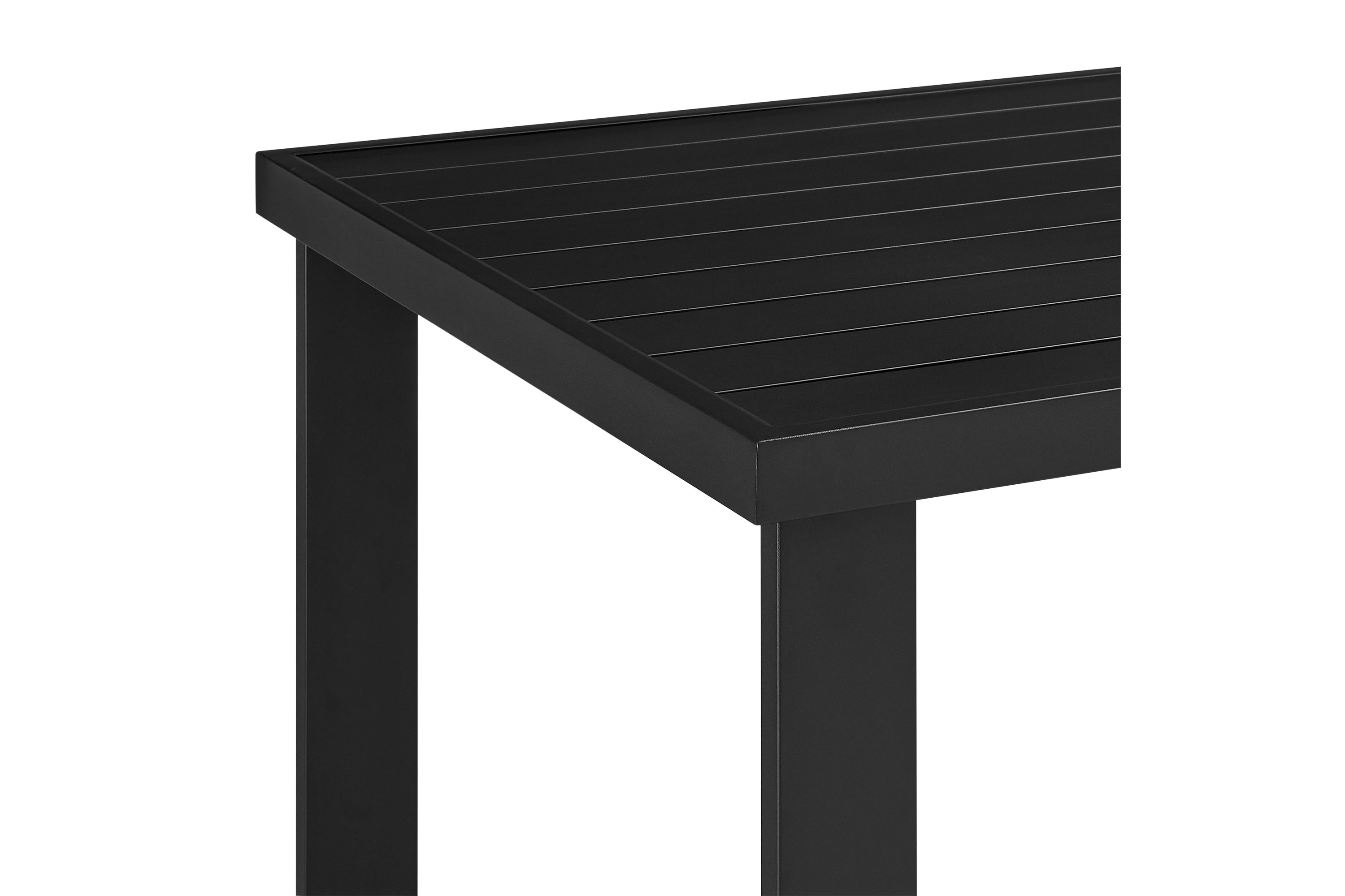 Felicia Outdoor Patio Counter Height Dining Table in Black Aluminum