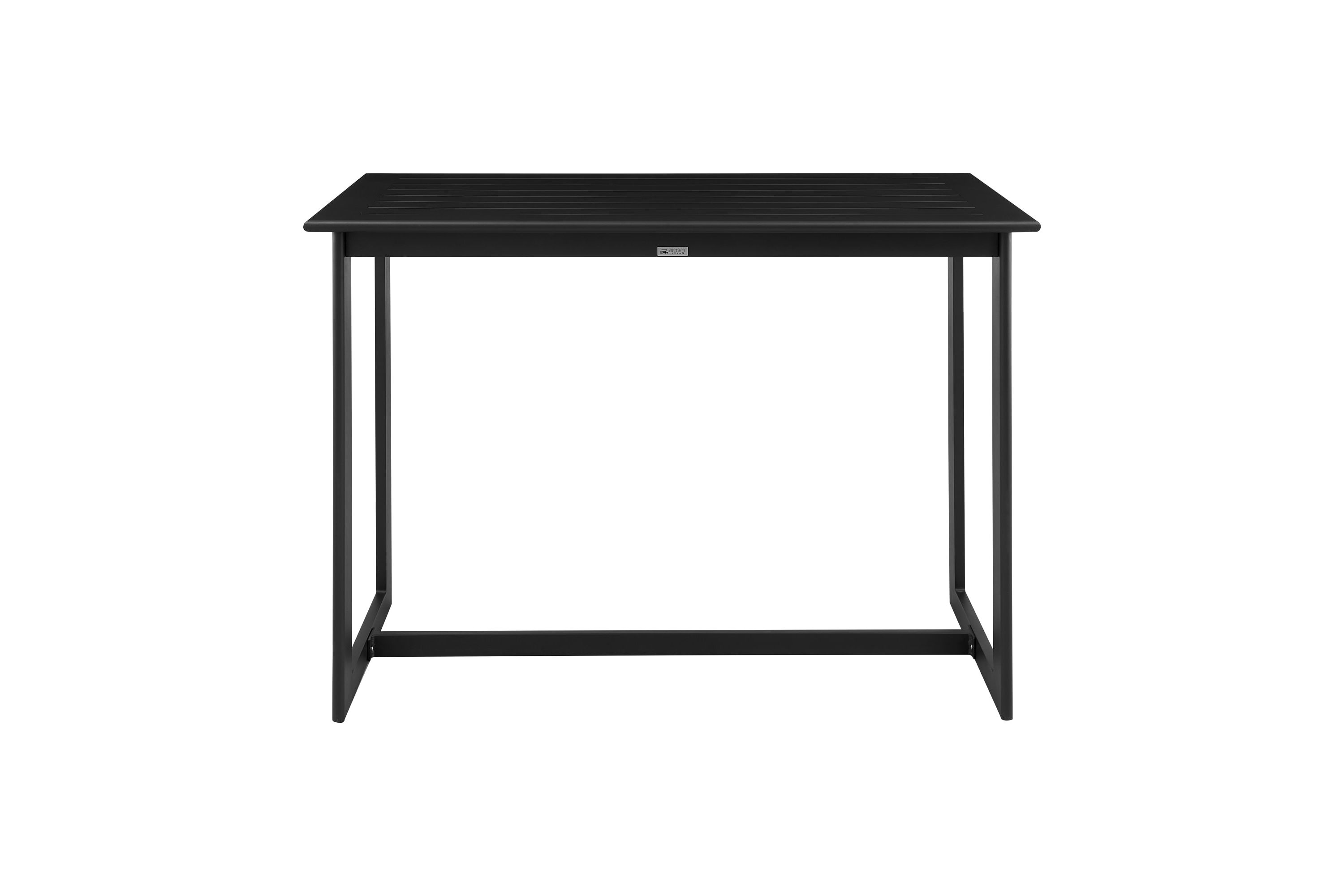 Grand Outdoor Patio Counter Height Dining Table in Black Aluminum
