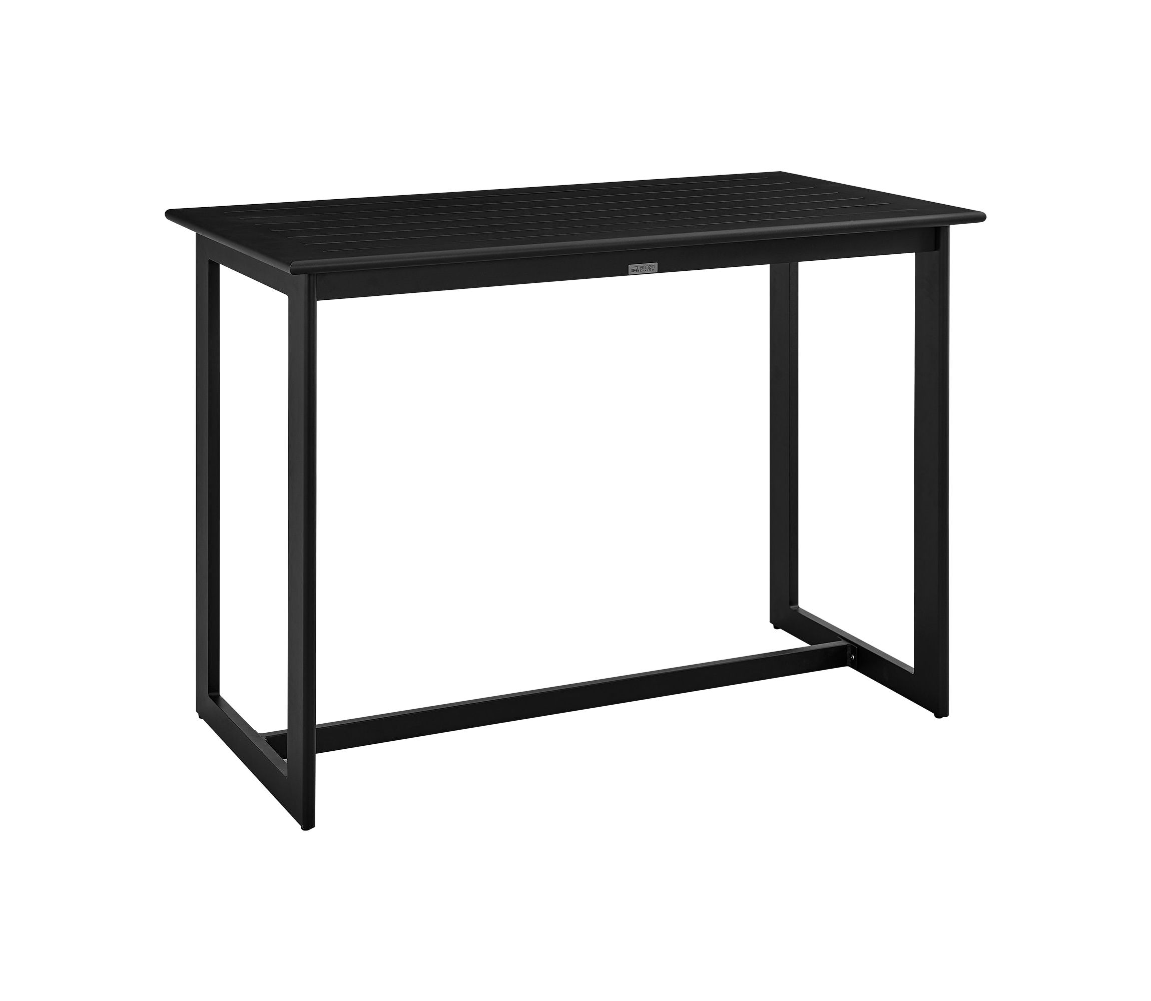 Grand Outdoor Patio Counter Height Dining Table in Black Aluminum