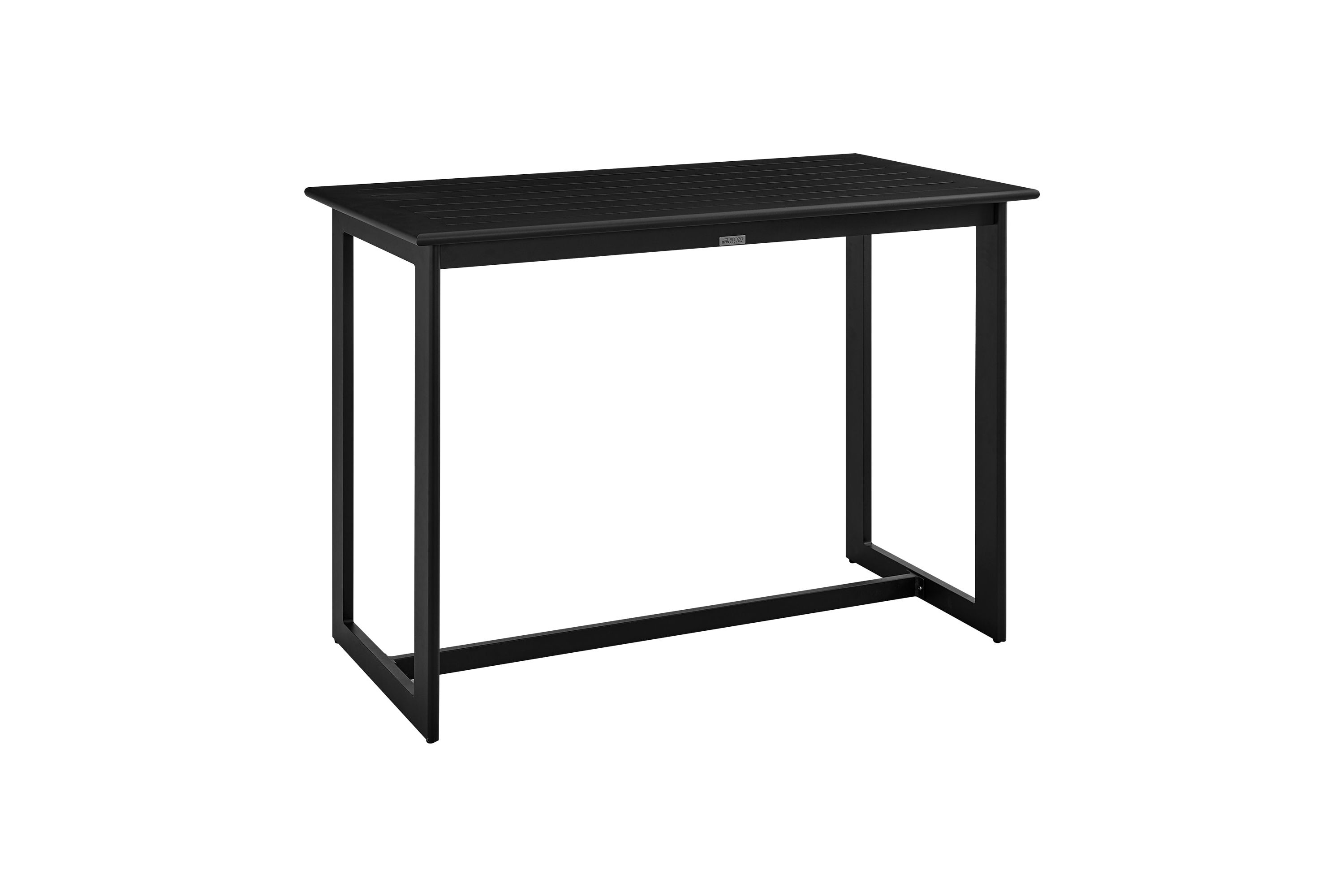 Grand Outdoor Patio Counter Height Dining Table in Black Aluminum
