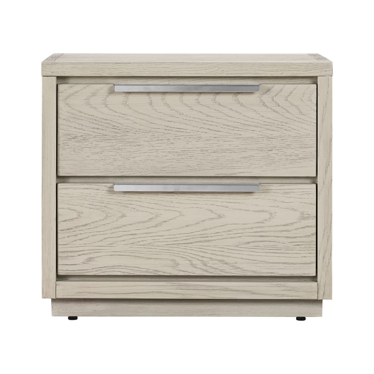Abbey 2 Drawer Nightstand in Gray Oak Wood
