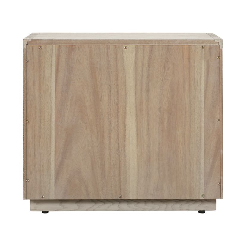 Abbey 2 Drawer Nightstand in Gray Oak Wood