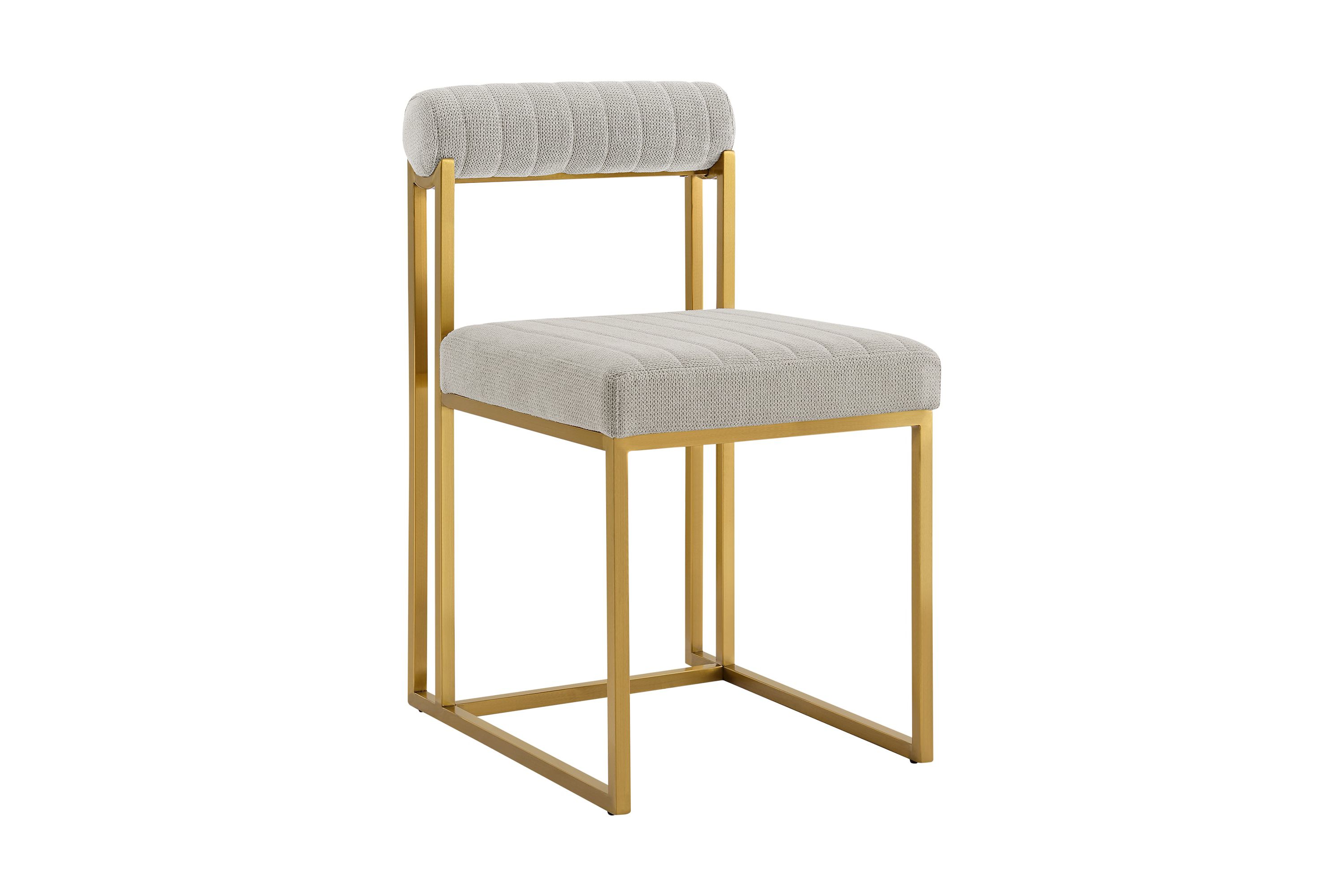 Anastasia Dining Chair  Taupe Fabric - Set of 2