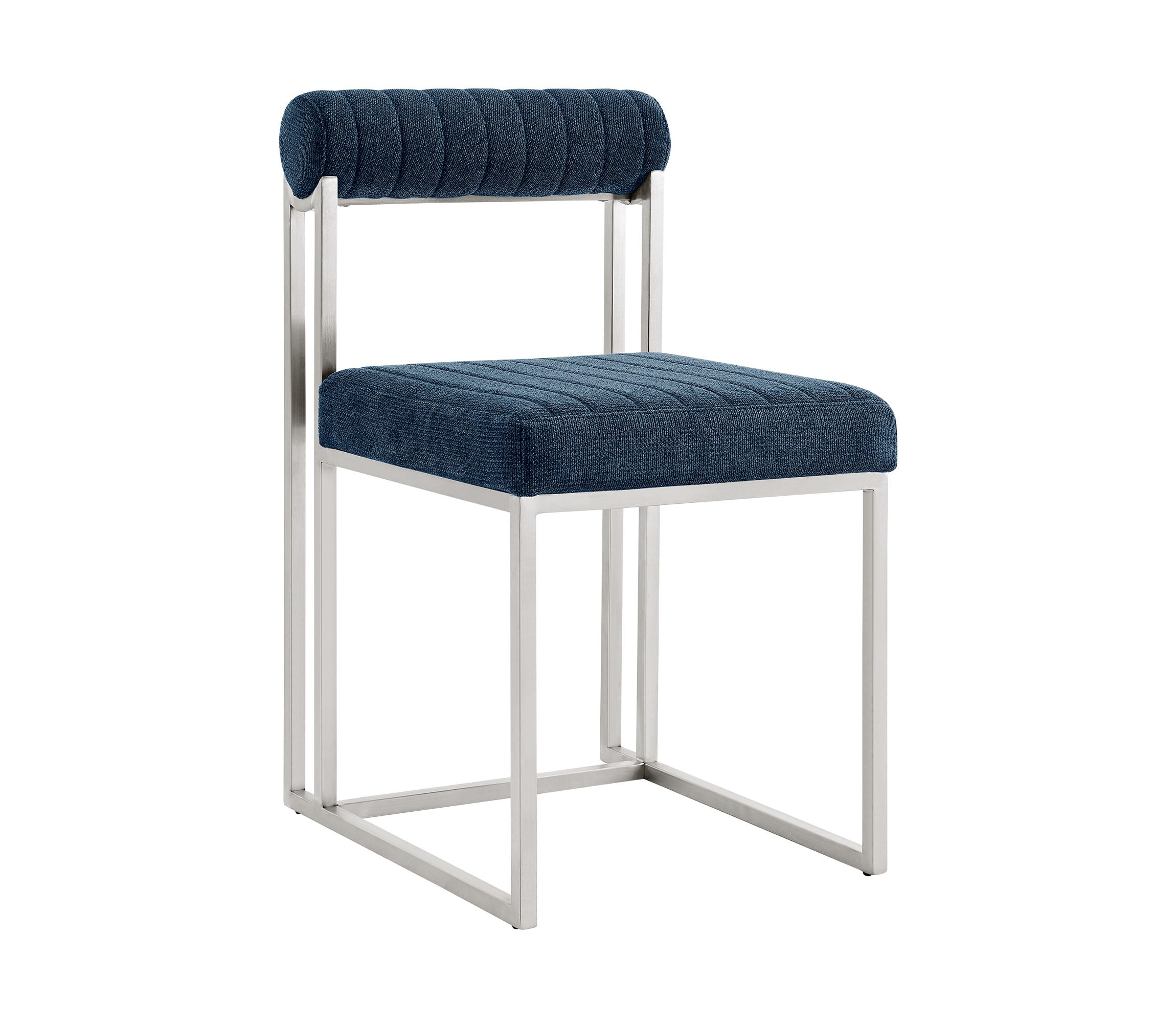 Anastasia Dining Chair  Blue Fabric - Set of 2