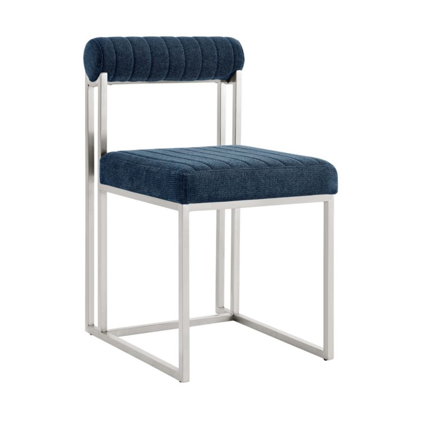 Anastasia Dining Chair  Blue Fabric - Set of 2