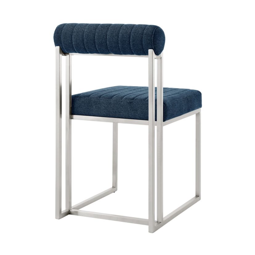 Anastasia Dining Chair  Blue Fabric - Set of 2