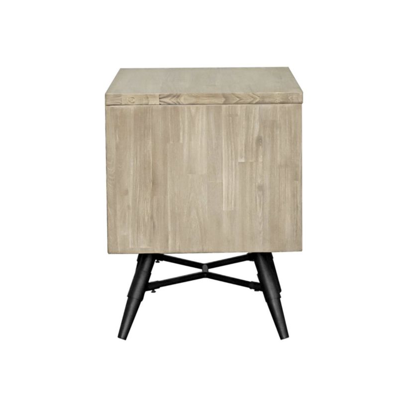 Bridges 2 Drawer Nightstand  in Two Tone Acacia Wood